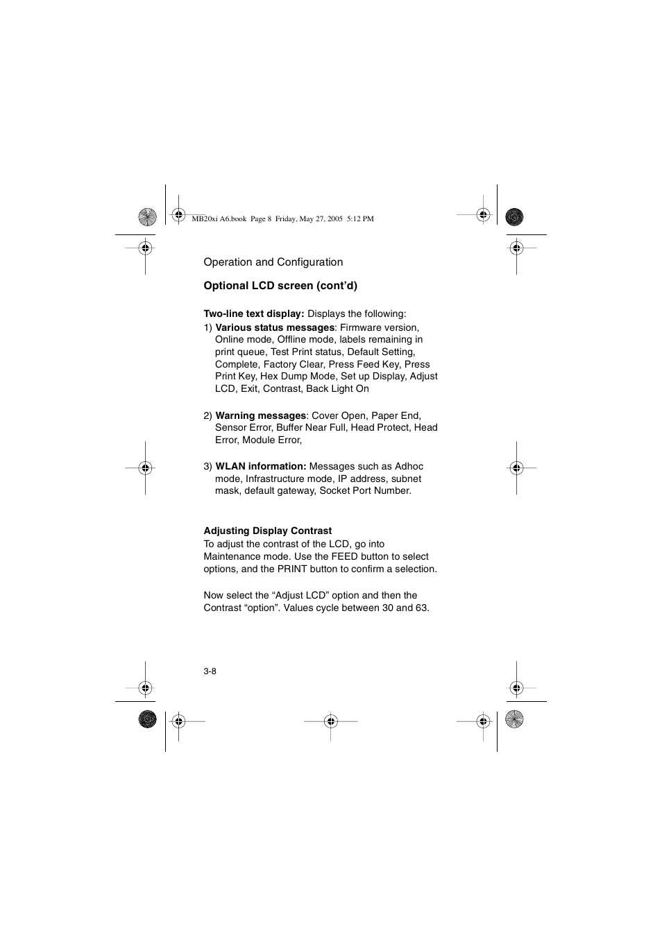 SATO MB200/201i User Manual | Page 38 / 71