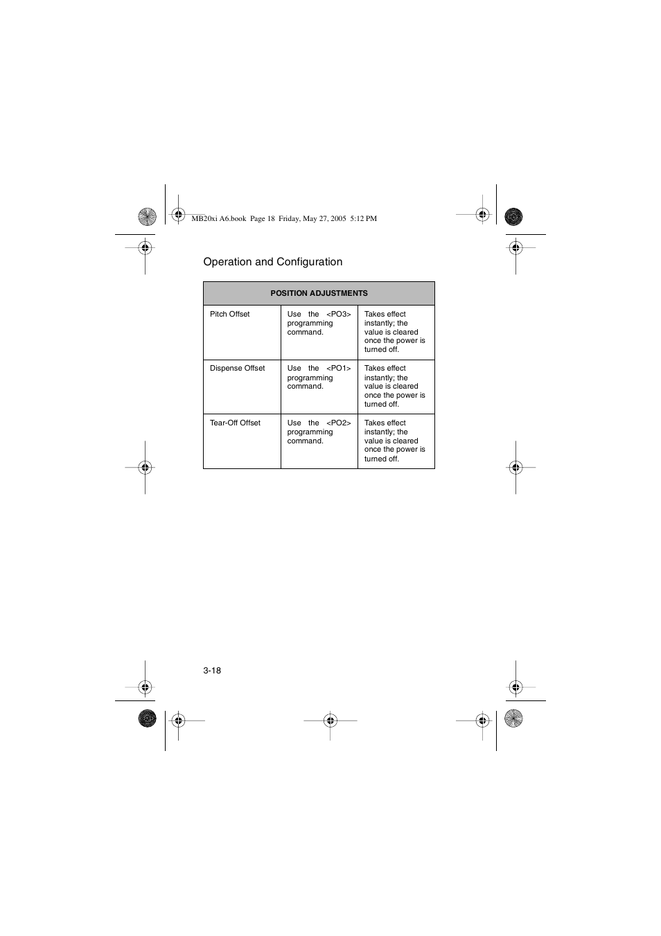 Operation and configuration | SATO MB200/201i User Manual | Page 48 / 71