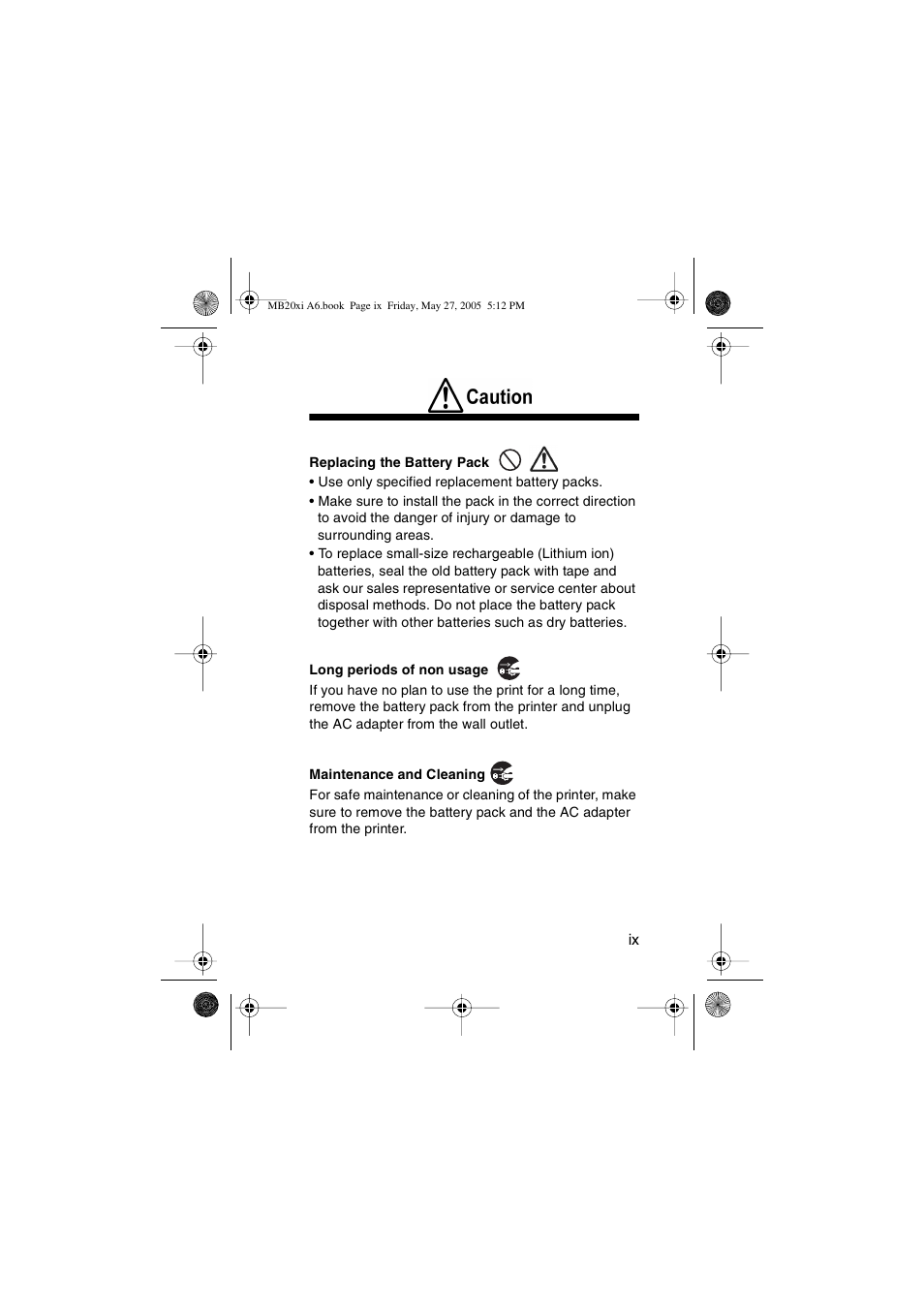 Warnings | SATO MB200/201i User Manual | Page 9 / 71