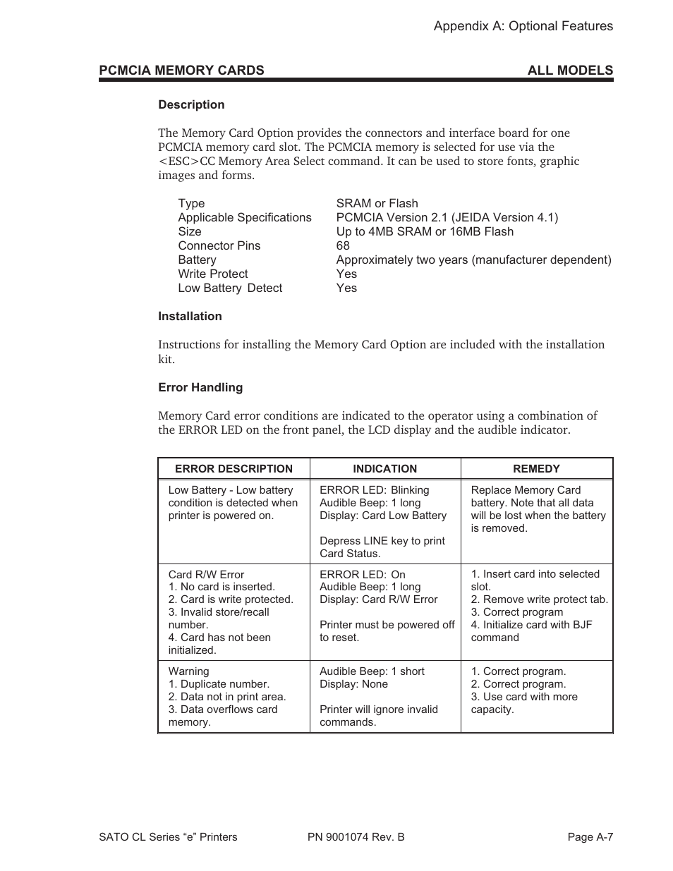 SATO CL408e User Manual | Page 100 / 103