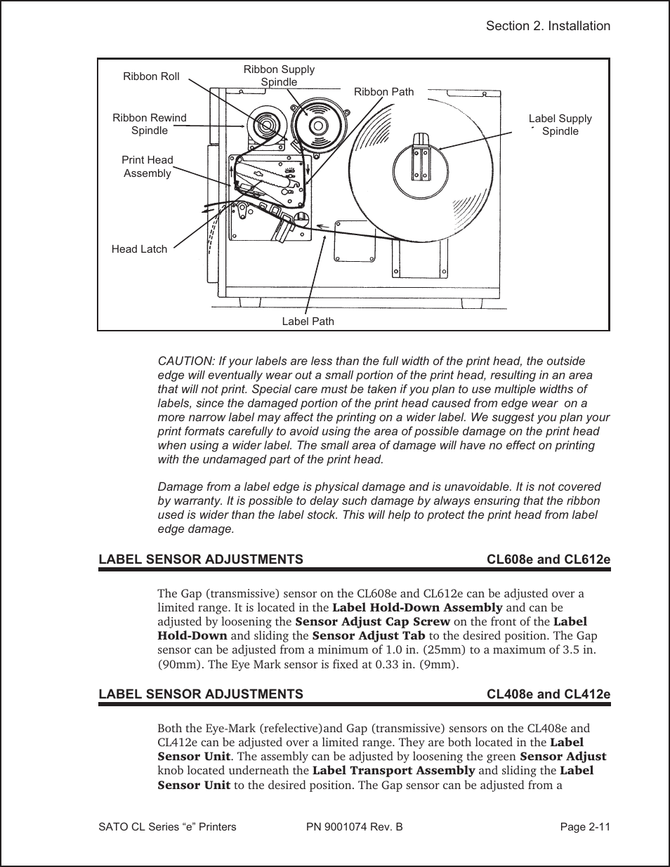 SATO CL408e User Manual | Page 28 / 103