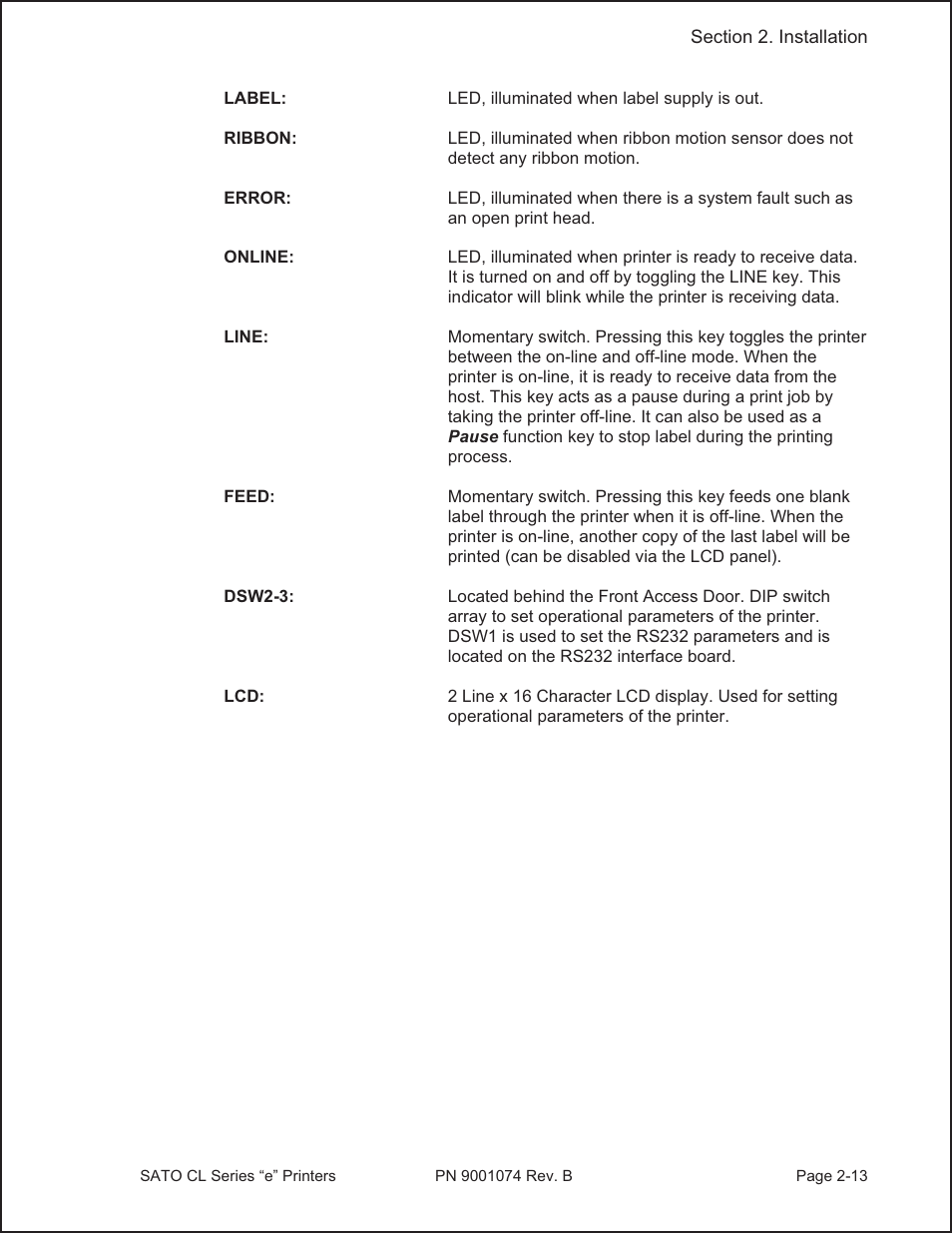 SATO CL408e User Manual | Page 30 / 103