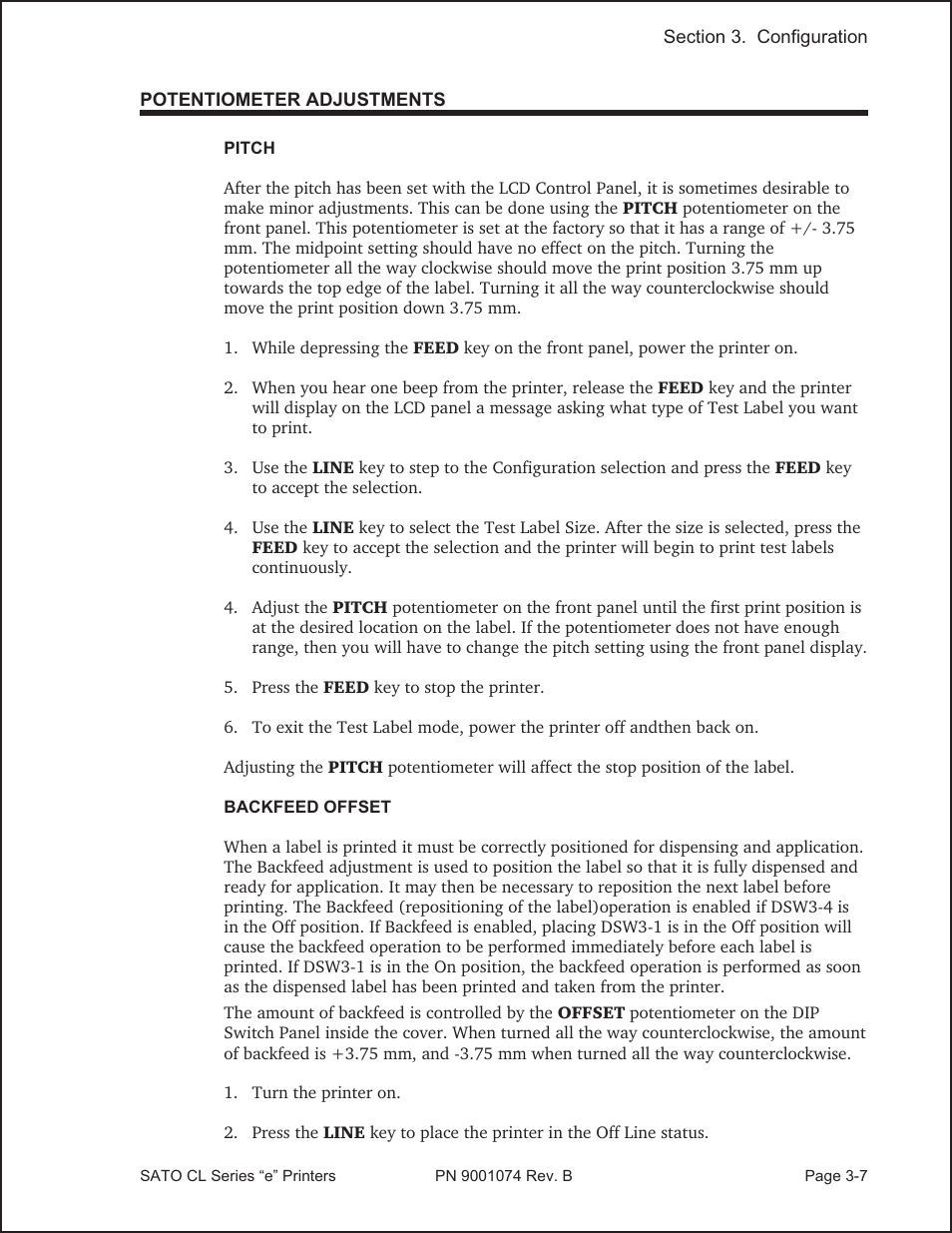 SATO CL408e User Manual | Page 44 / 103