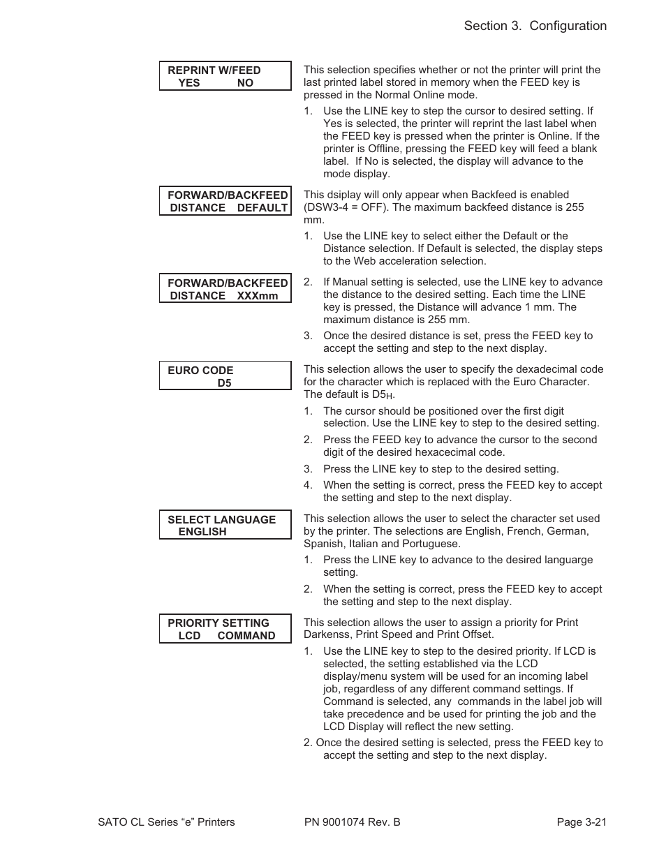 SATO CL408e User Manual | Page 58 / 103