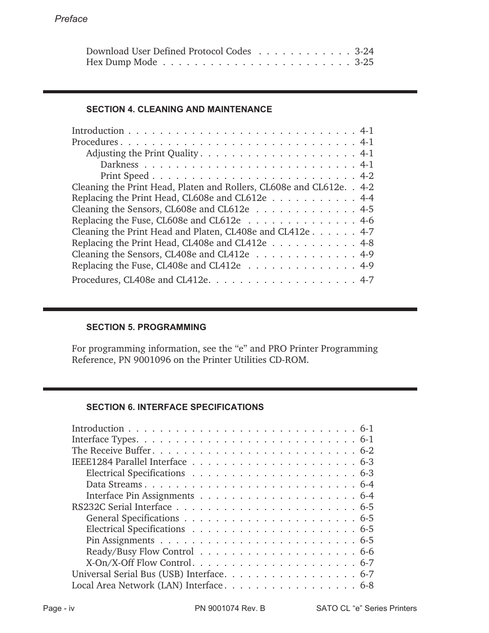 SATO CL408e User Manual | Page 7 / 103