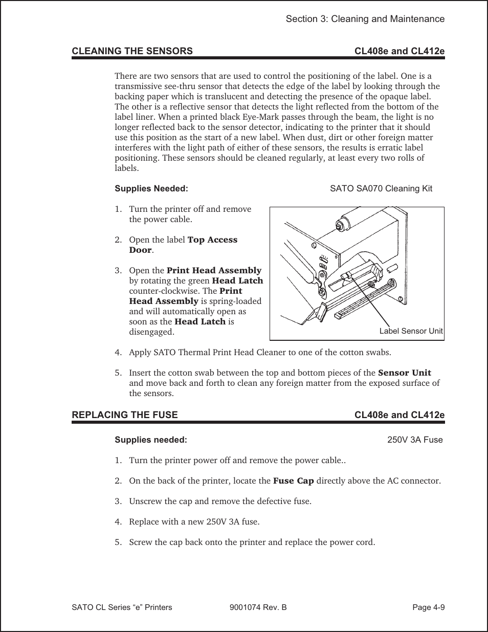 SATO CL408e User Manual | Page 72 / 103