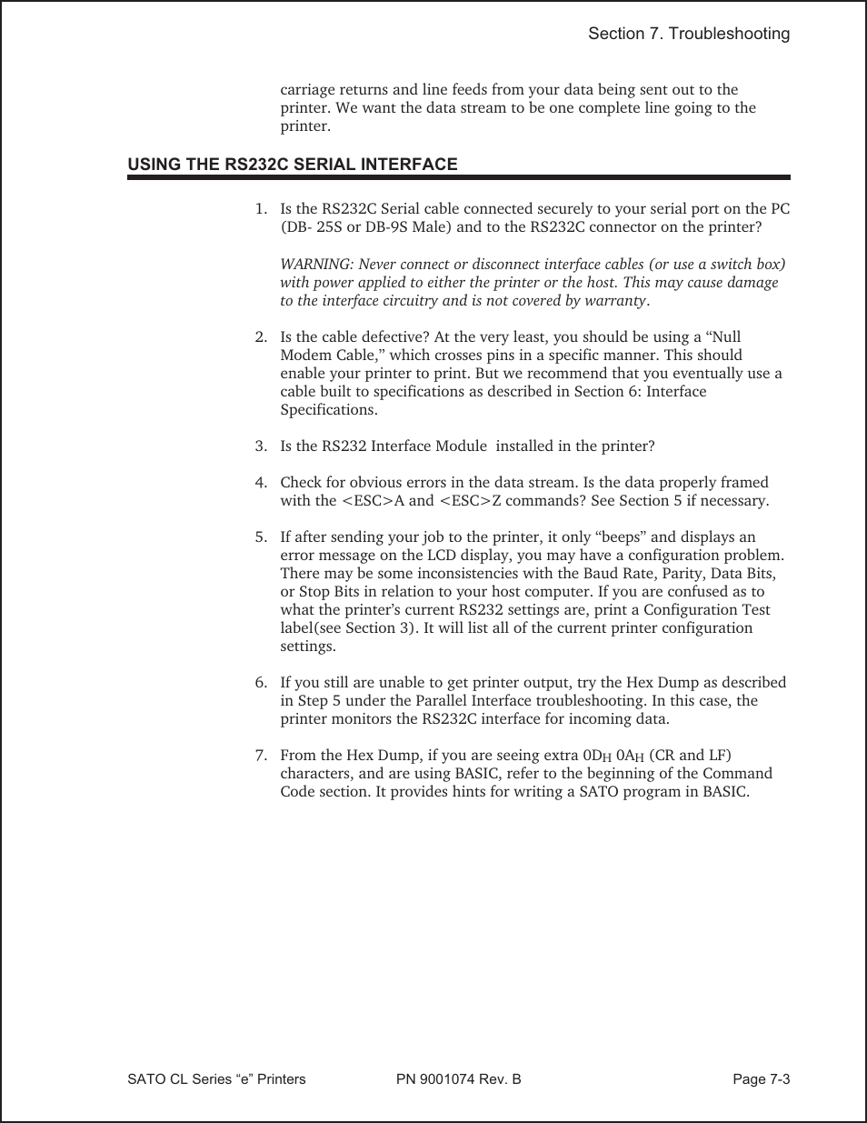 SATO CL408e User Manual | Page 92 / 103