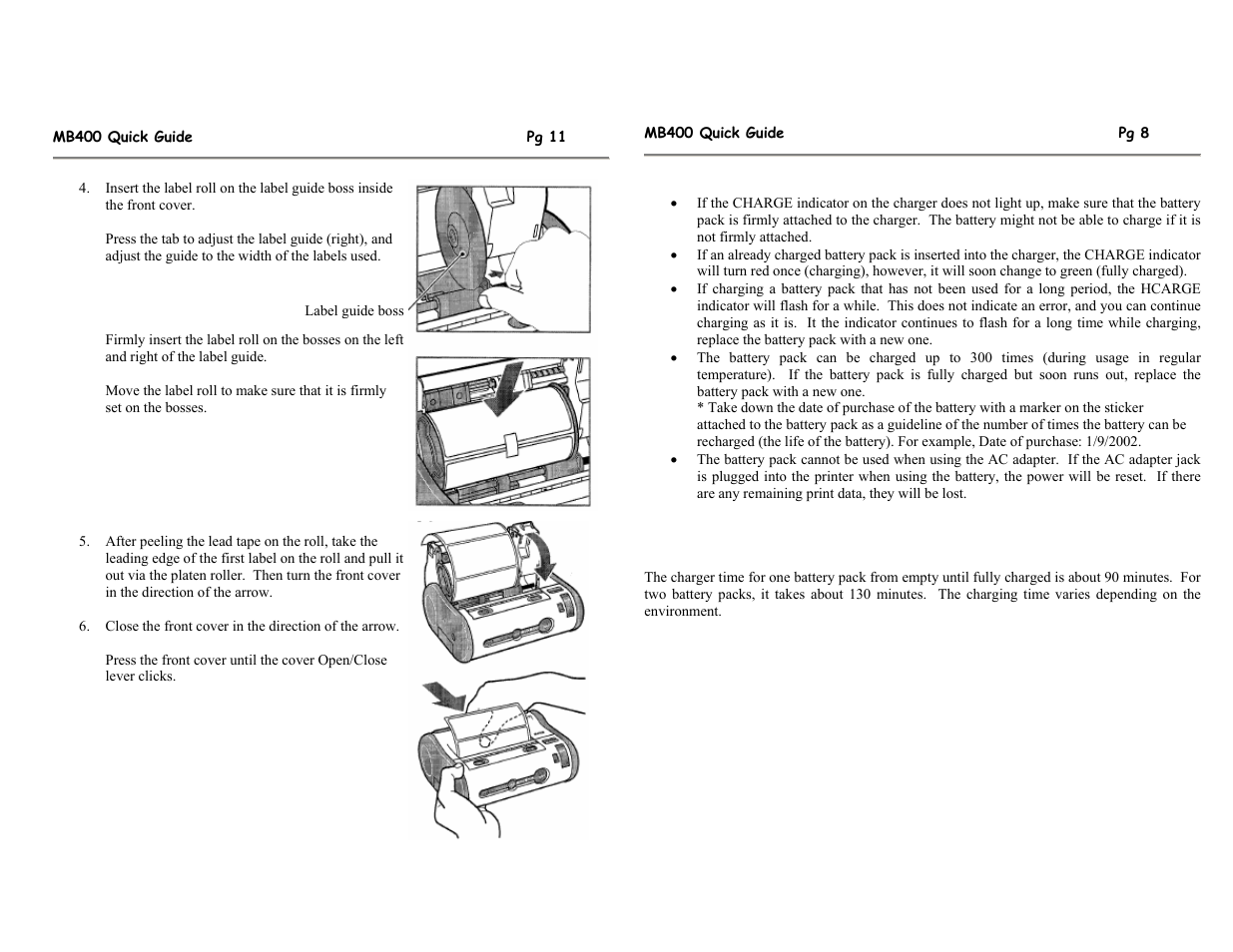 SATO MB400 User Manual | Page 11 / 12