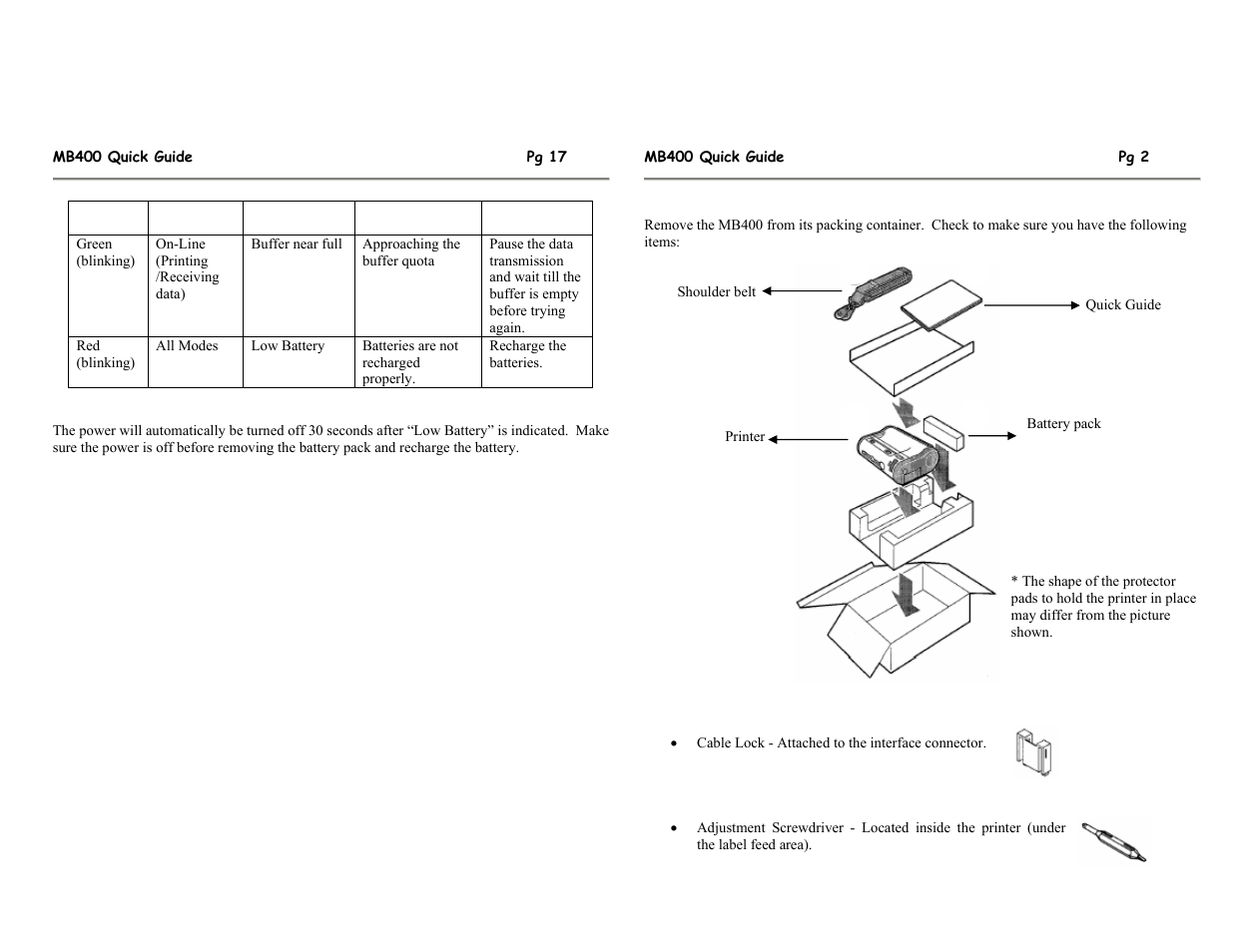 SATO MB400 User Manual | Page 5 / 12