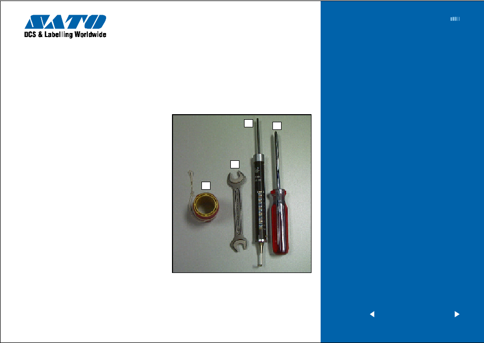 Ribbon clutch adjustment, Previous | home | next | SATO XL4xxe User Manual | Page 10 / 13