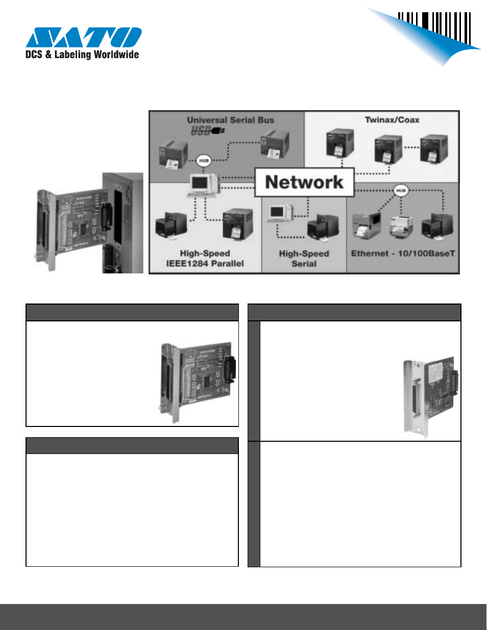 SATO RS485 User Manual | 2 pages