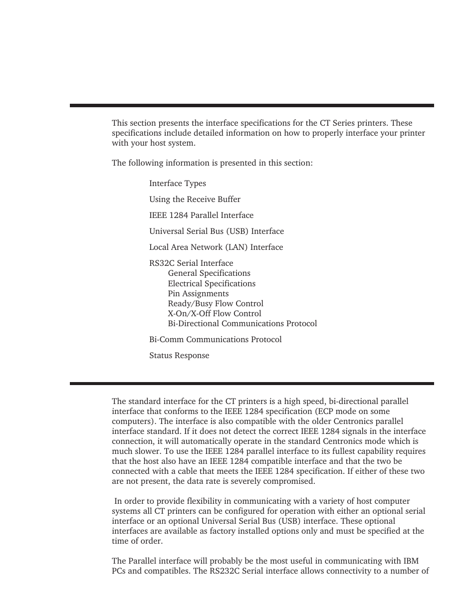 Interface specifications | SATO CT410 User Manual | Page 135 / 199