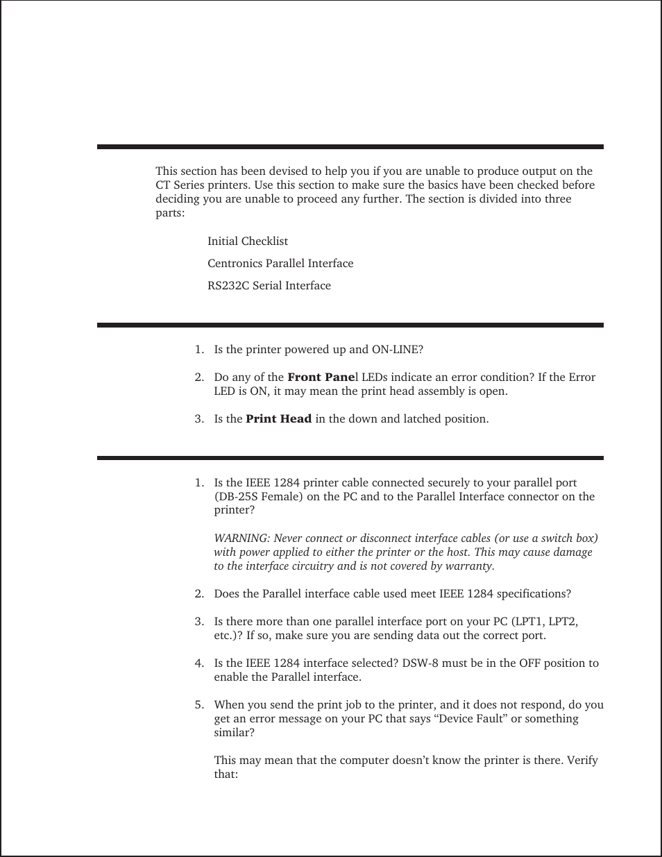 Troubleshooting | SATO CT410 User Manual | Page 152 / 199
