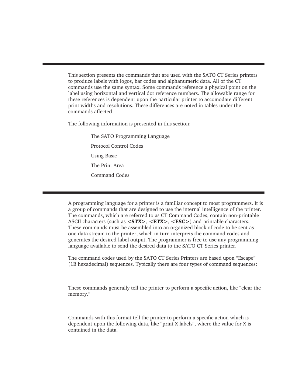 Programming | SATO CT410 User Manual | Page 45 / 199