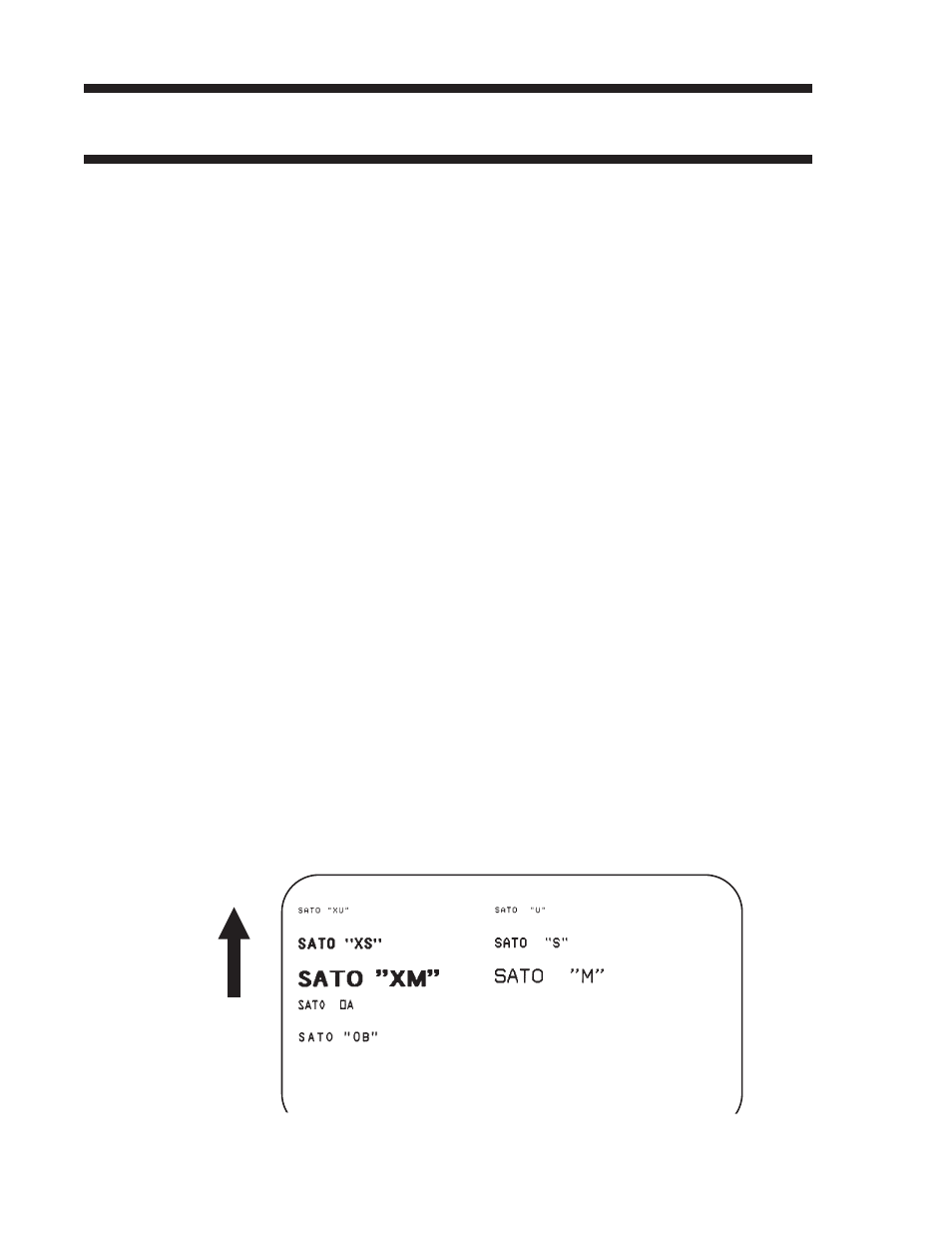 Fonts u, s, m, oa, ob, xu, xs & xm | SATO CT410 User Manual | Page 78 / 199