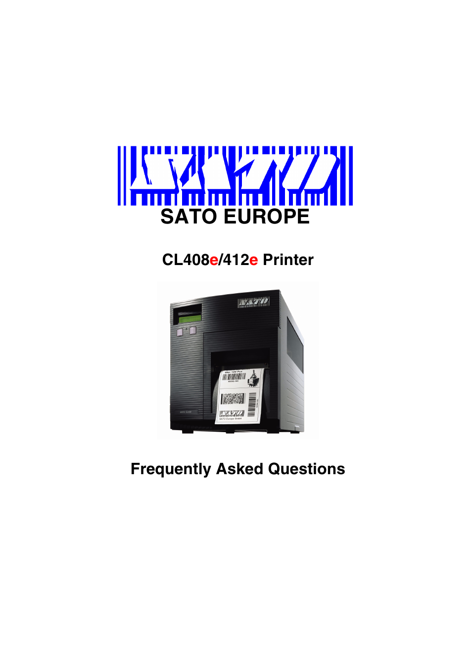 SATO CL408e/412e User Manual | 14 pages