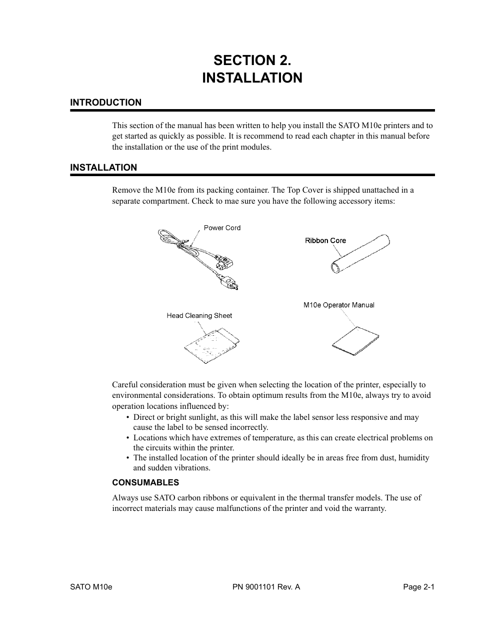 SATO M10e User Manual | Page 13 / 82