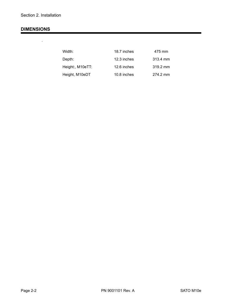 SATO M10e User Manual | Page 14 / 82