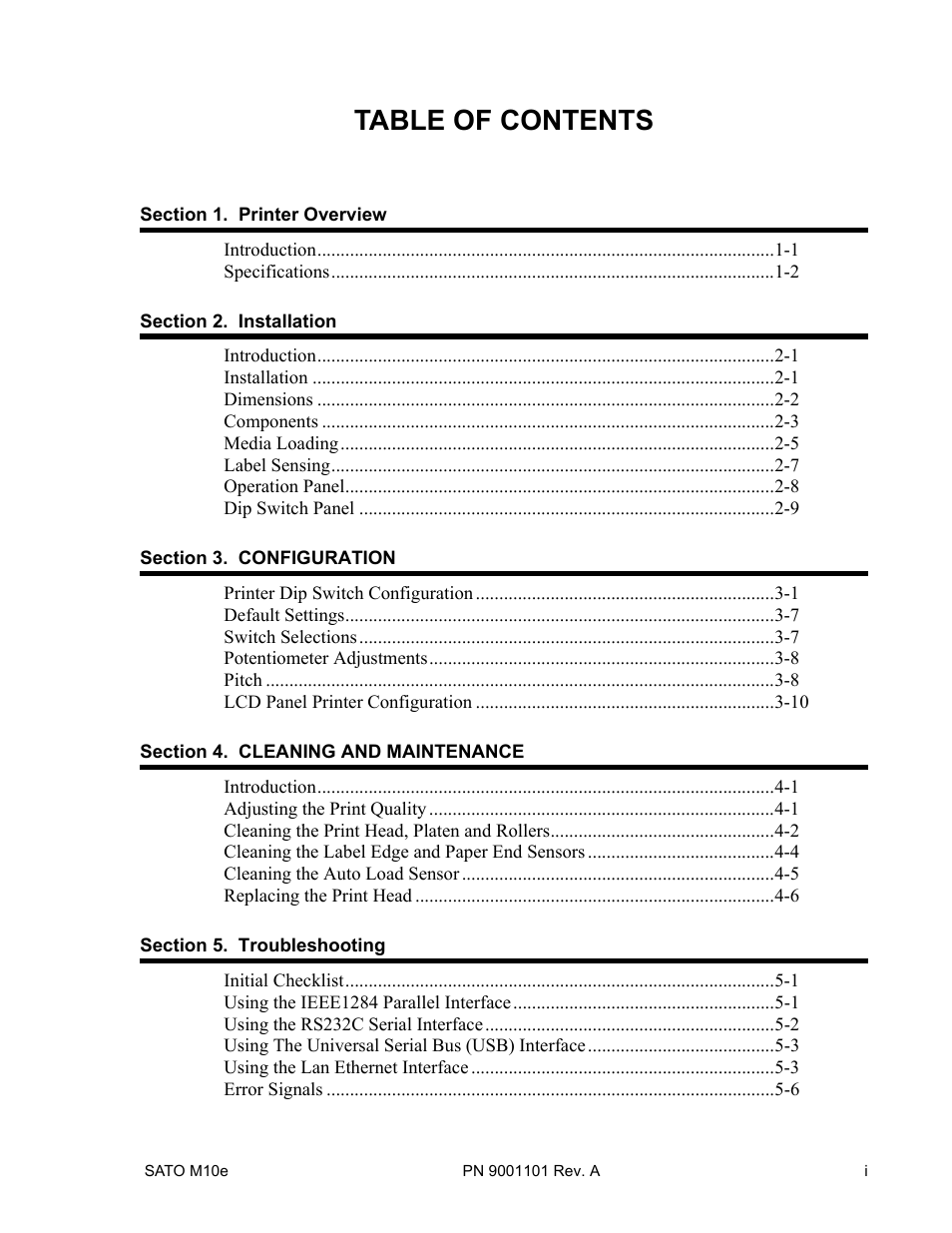 SATO M10e User Manual | Page 3 / 82