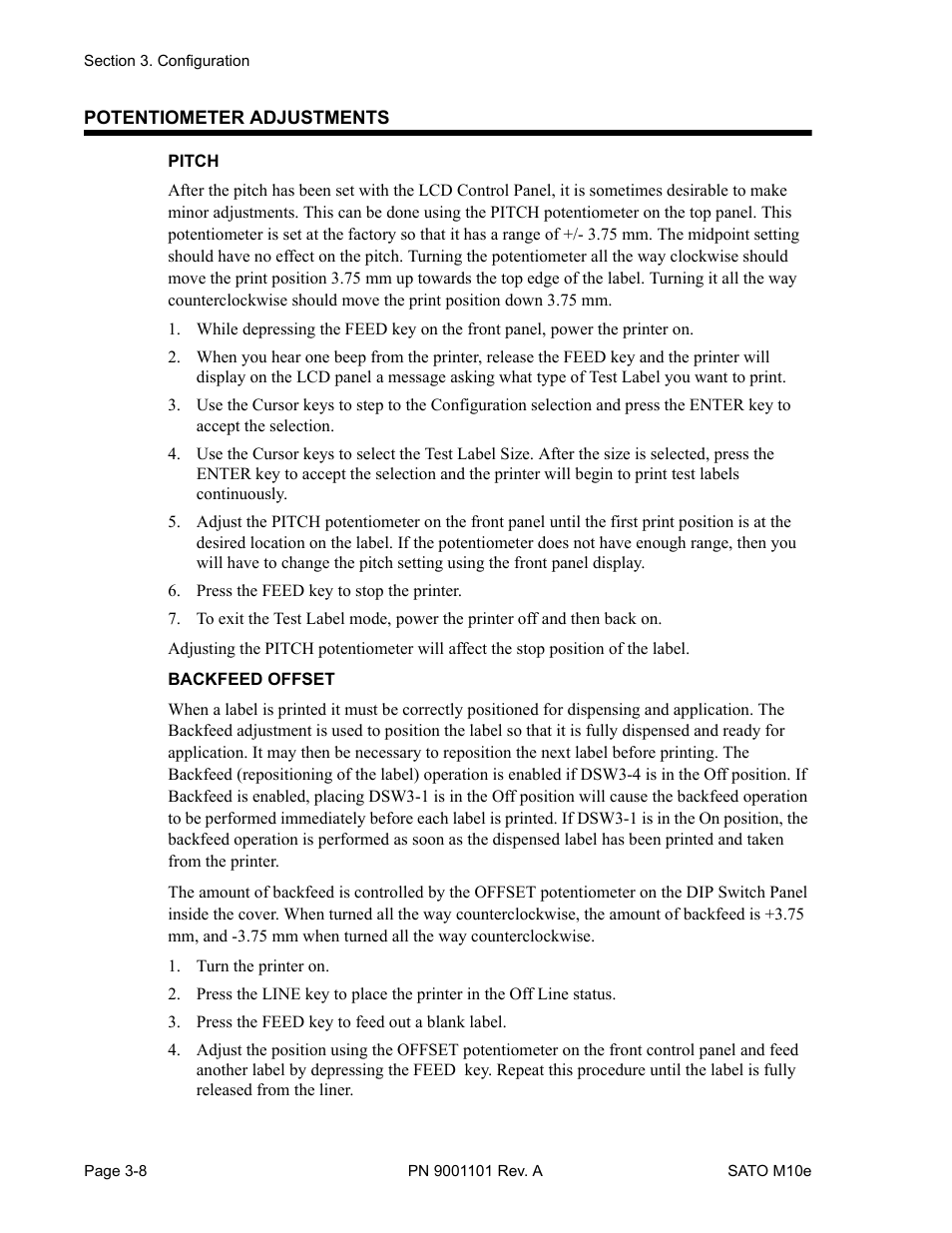 SATO M10e User Manual | Page 30 / 82