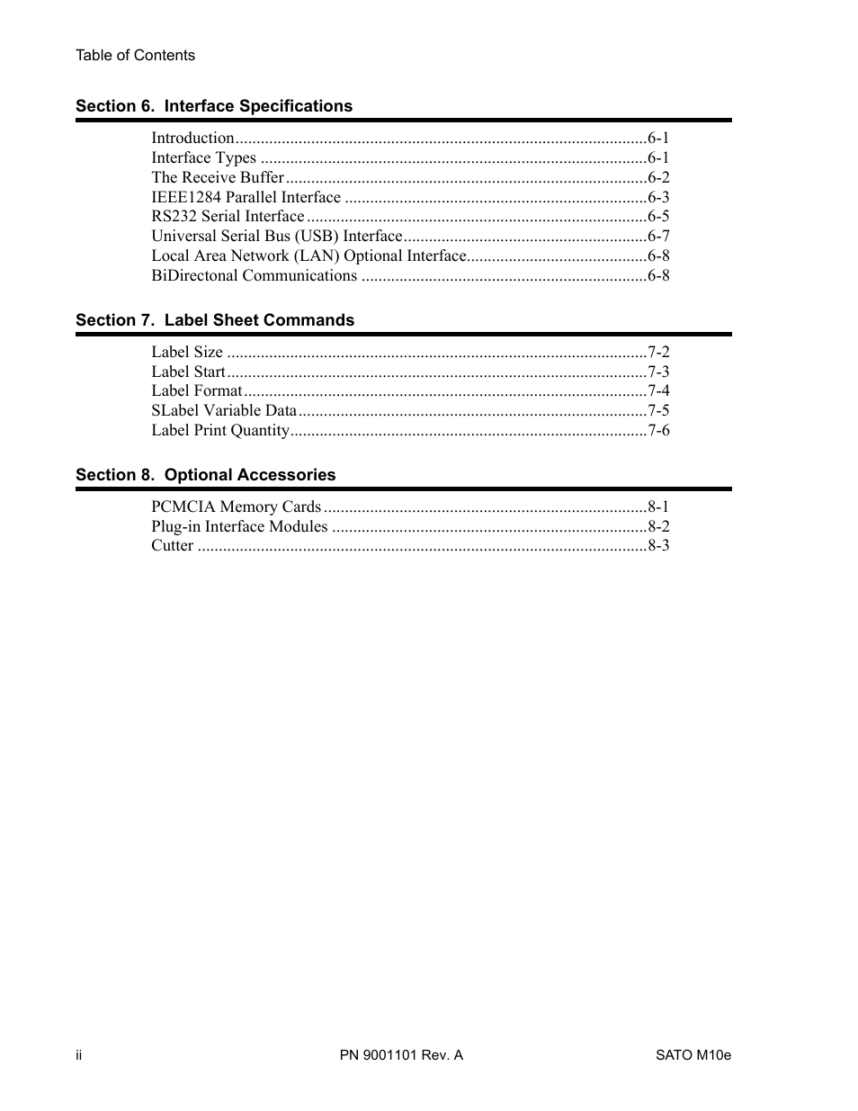 SATO M10e User Manual | Page 4 / 82