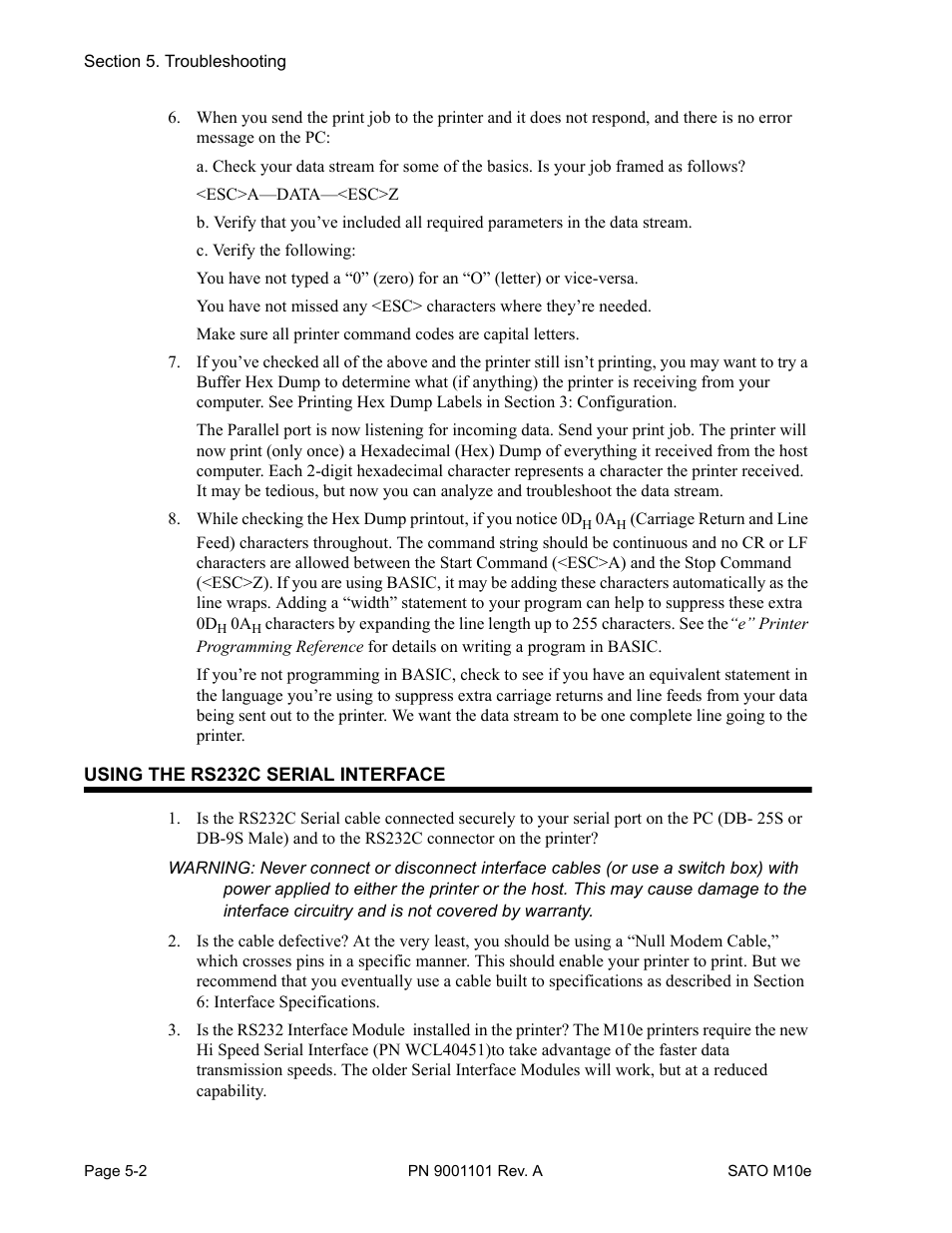 SATO M10e User Manual | Page 58 / 82