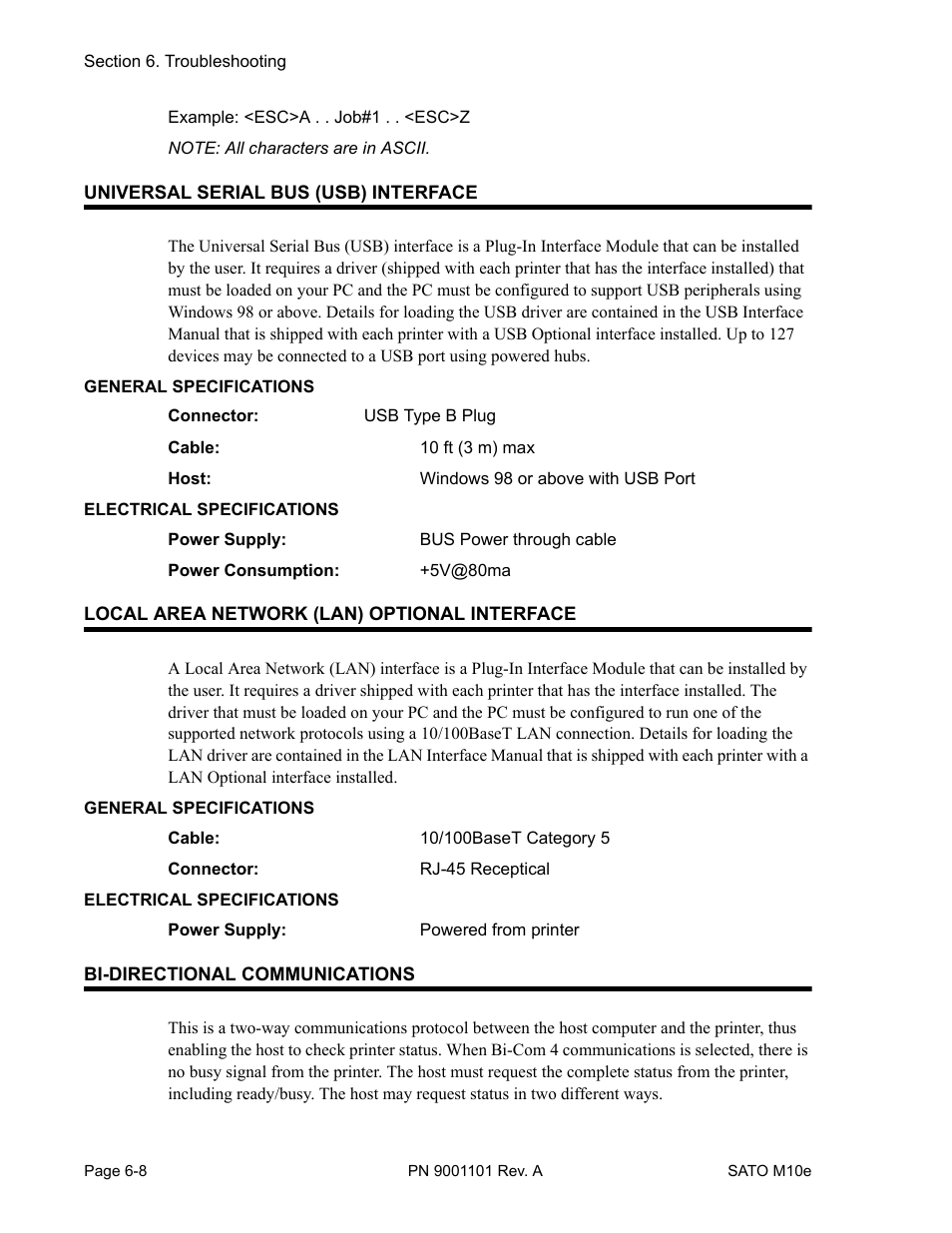 SATO M10e User Manual | Page 70 / 82