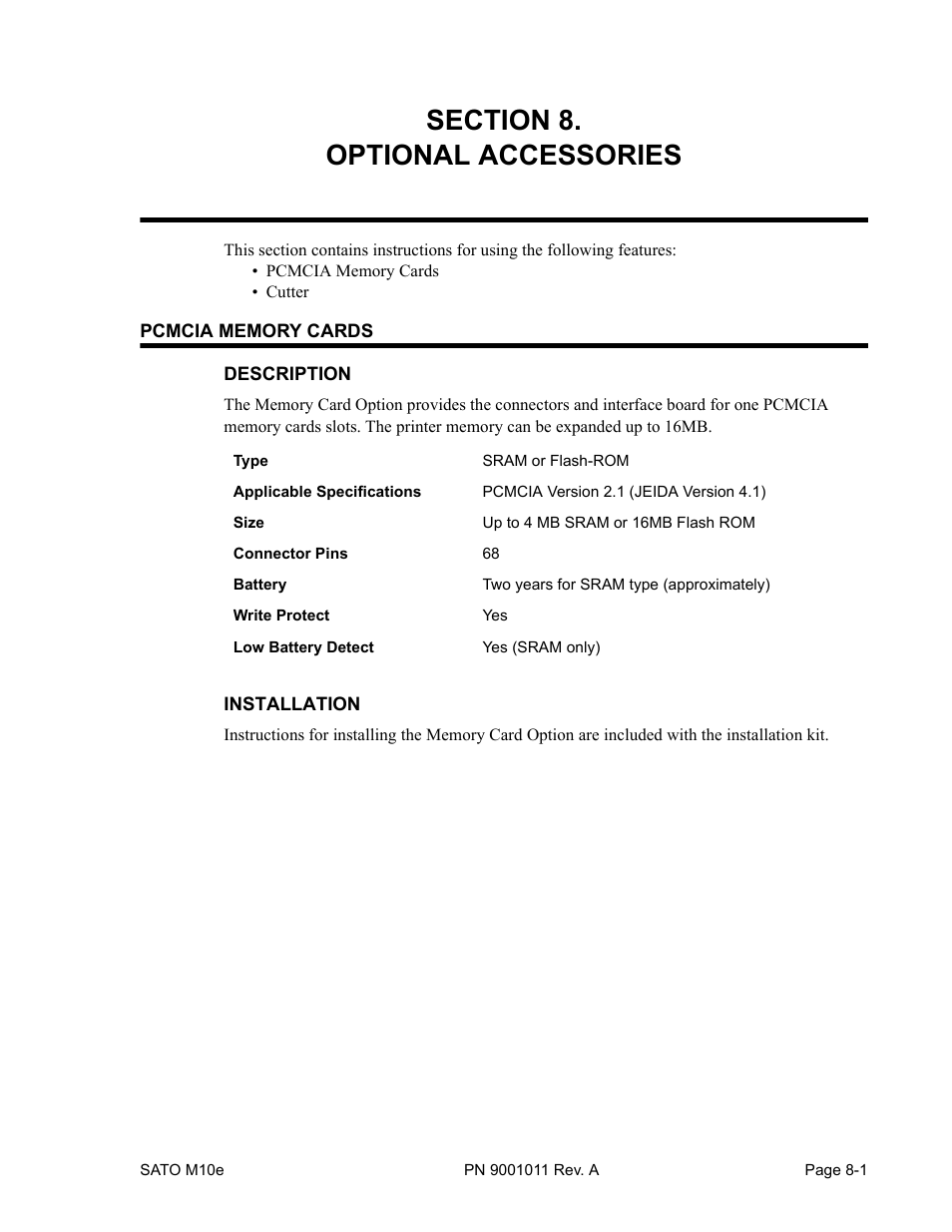 SATO M10e User Manual | Page 79 / 82