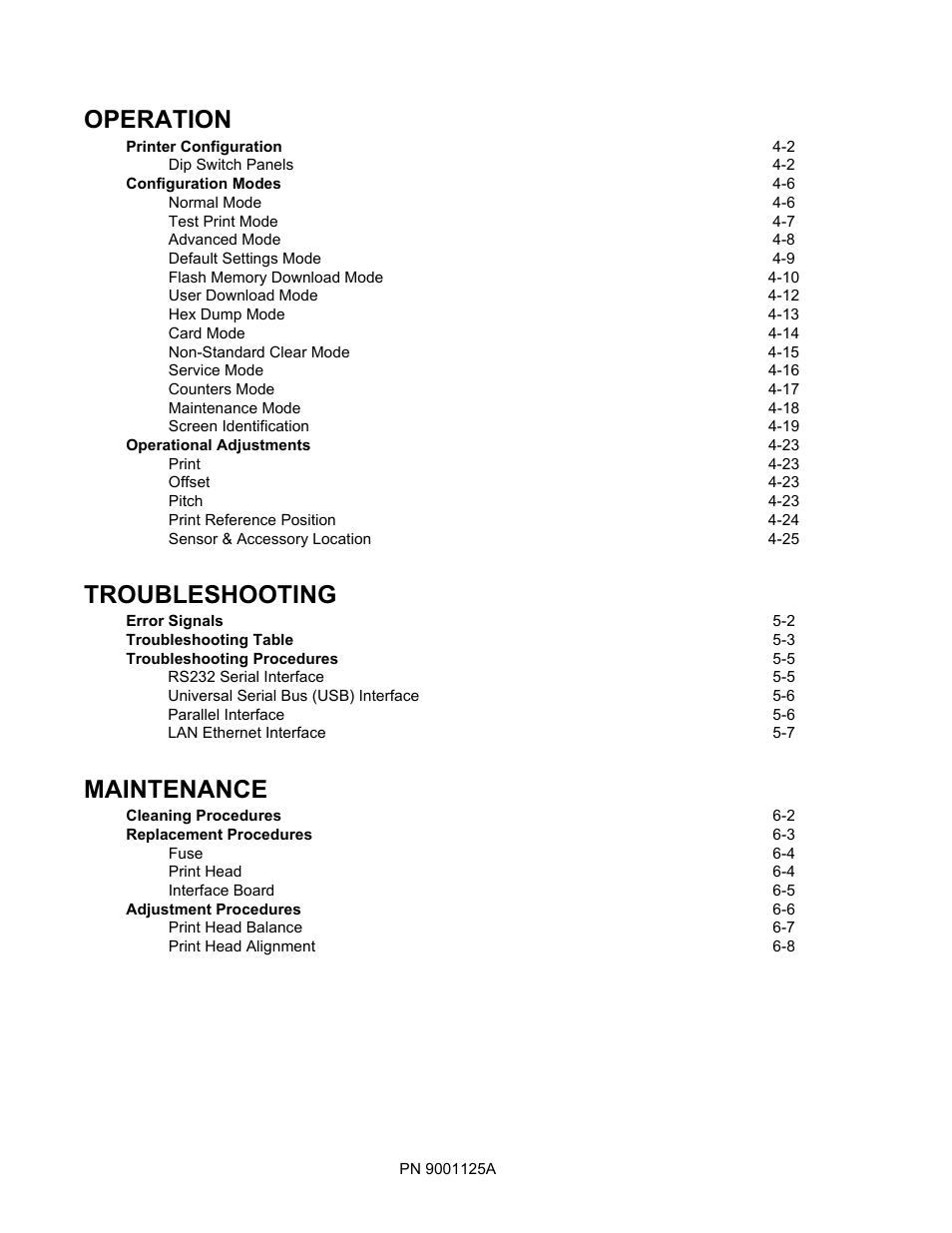 Operation, Troubleshooting, Maintenance | SATO M5900RVe User Manual | Page 4 / 66