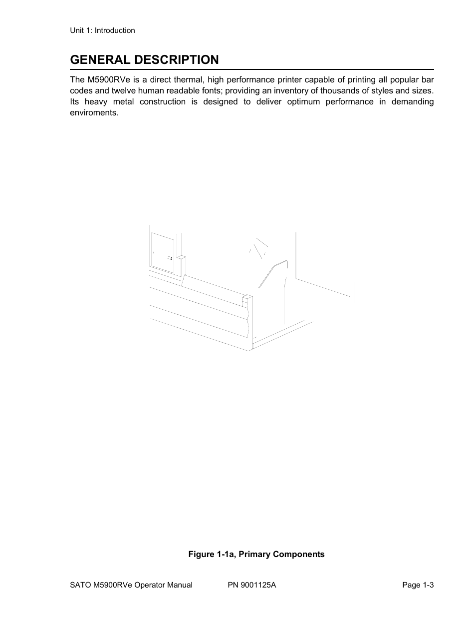 General description | SATO M5900RVe User Manual | Page 7 / 66