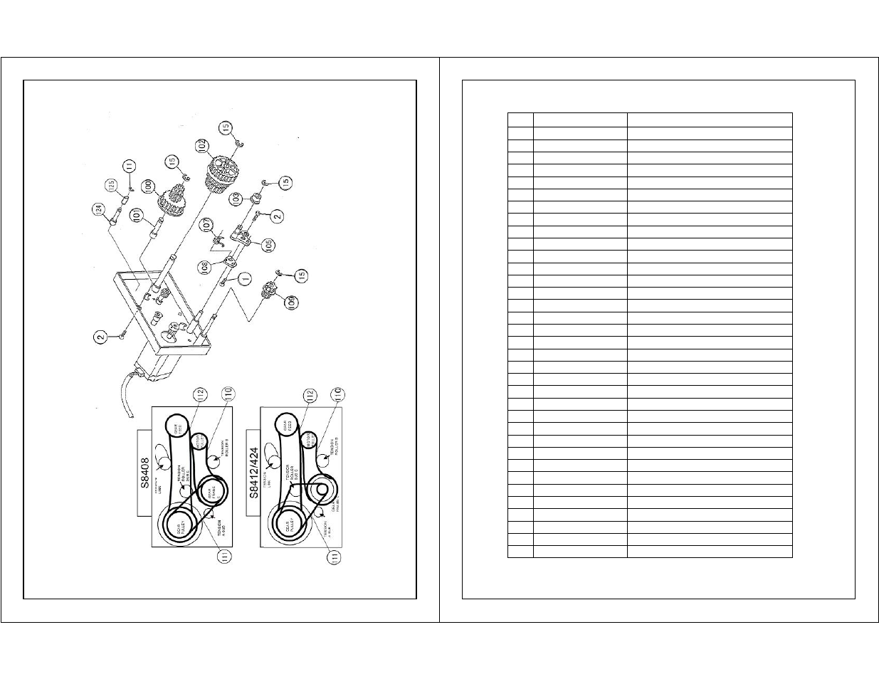 Engine frame assembly - 7 main drive ass y -gears | SATO S8404 Standard User Manual | Page 9 / 23