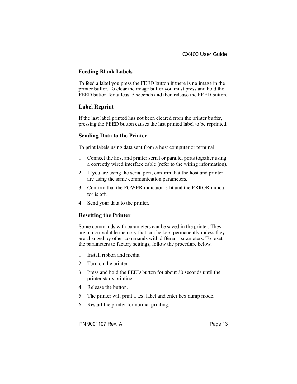 SATO CX400 User Manual | Page 15 / 26