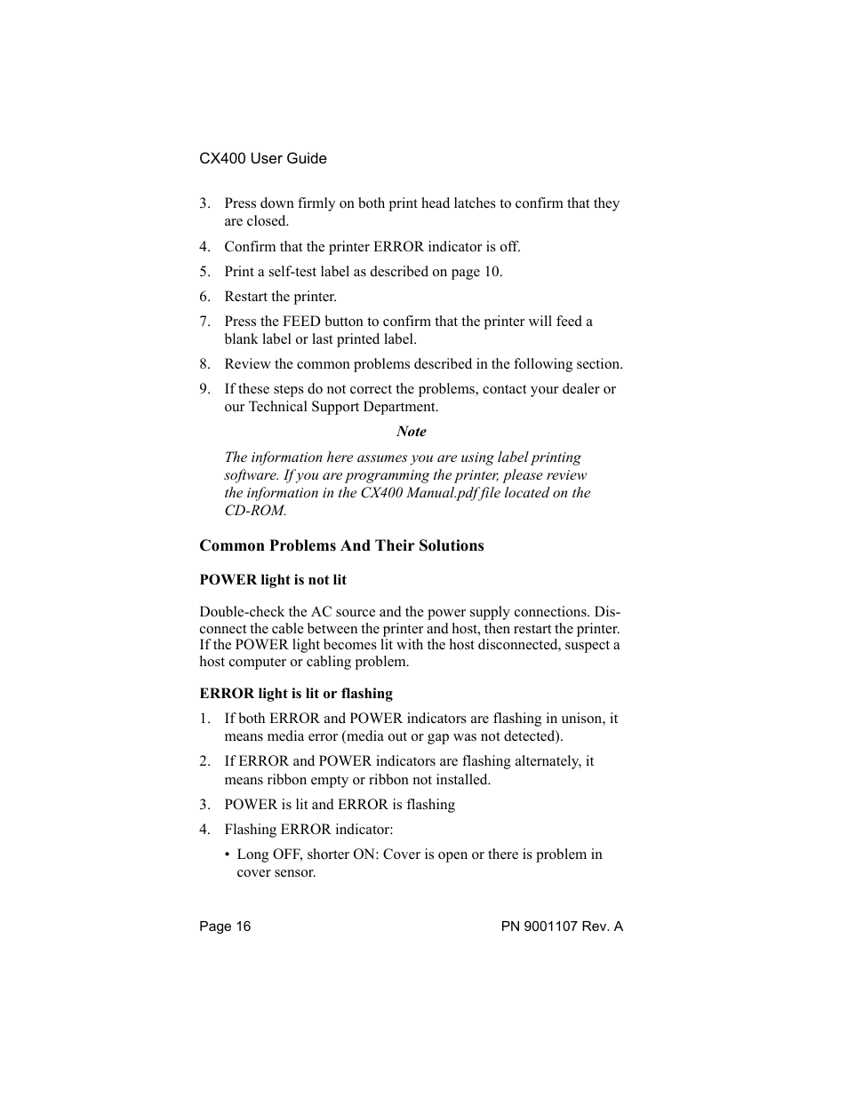 SATO CX400 User Manual | Page 18 / 26