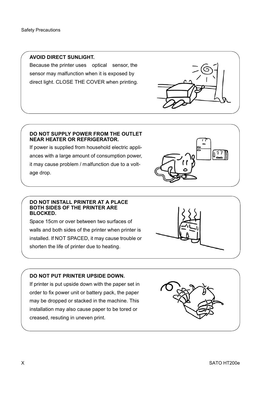 SATO HT200e User Manual | Page 14 / 152