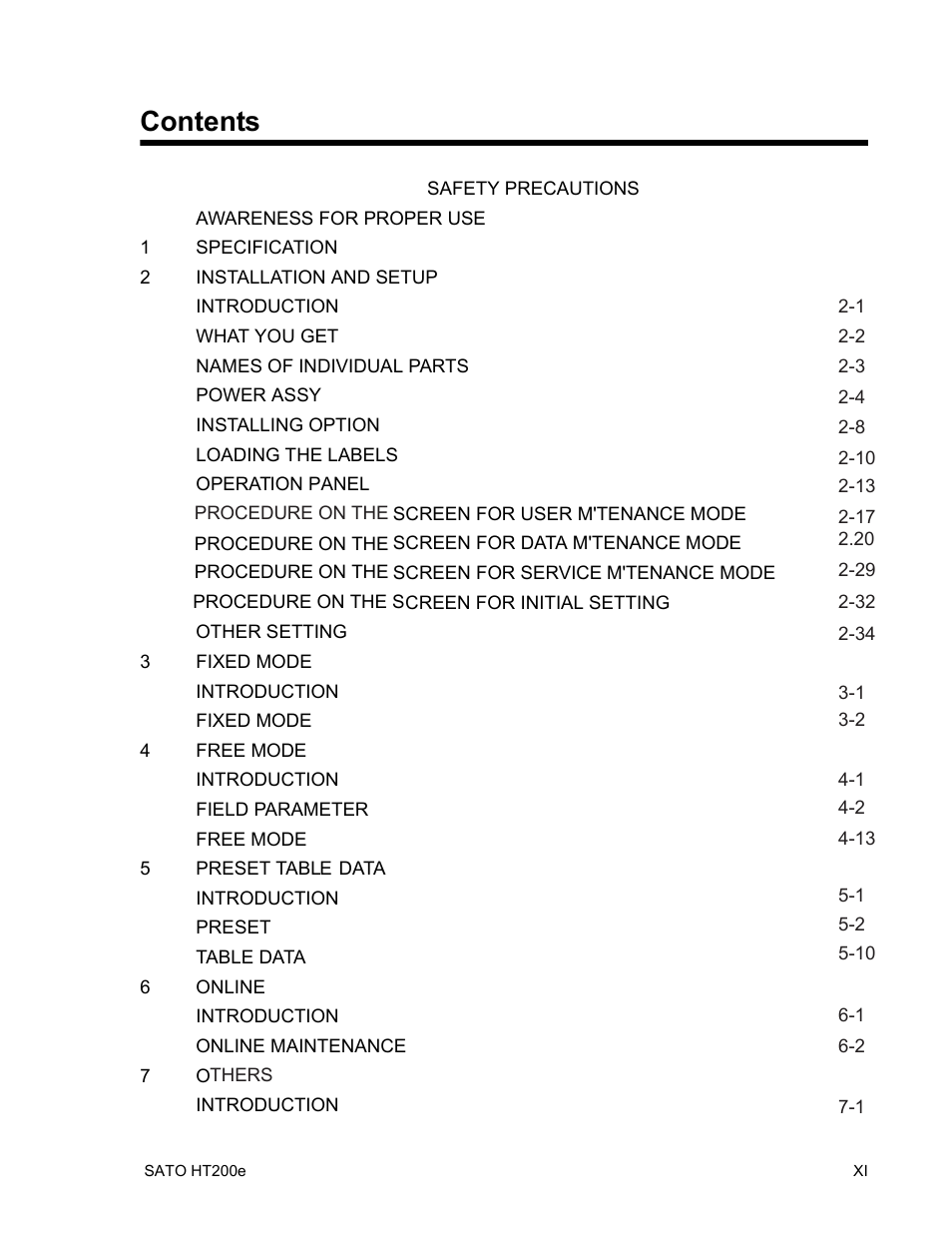 SATO HT200e User Manual | Page 3 / 152