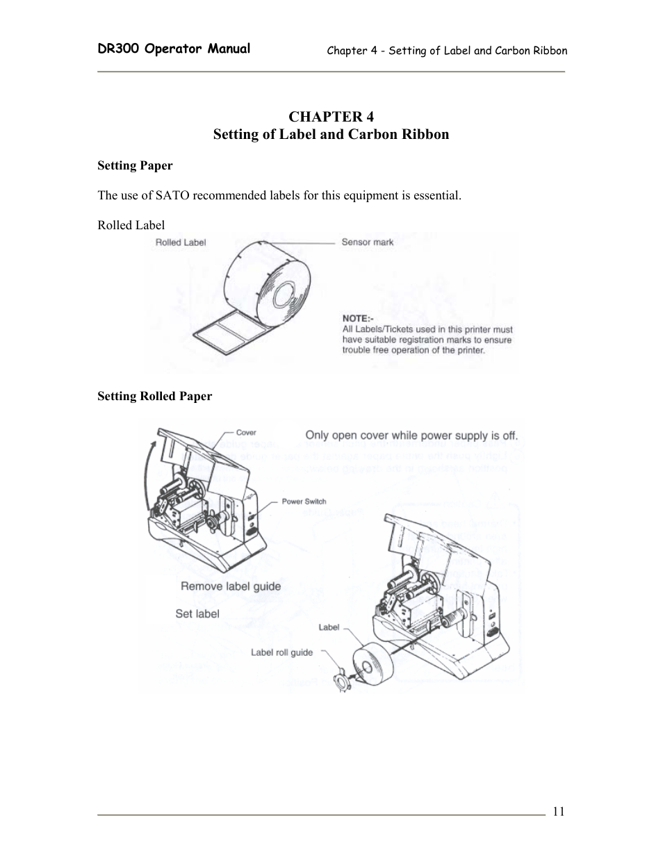 SATO DR300 User Manual | Page 13 / 96