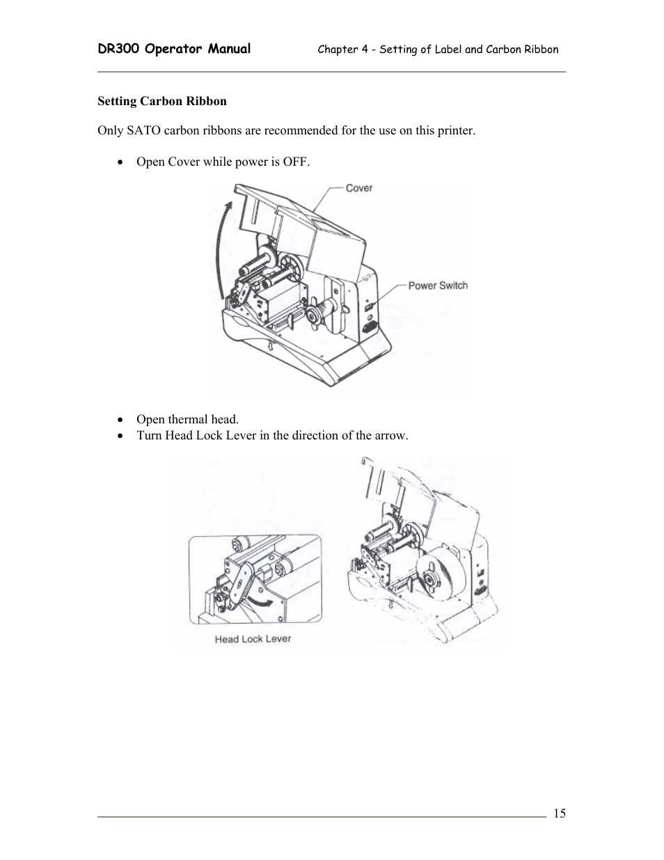 SATO DR300 User Manual | Page 17 / 96