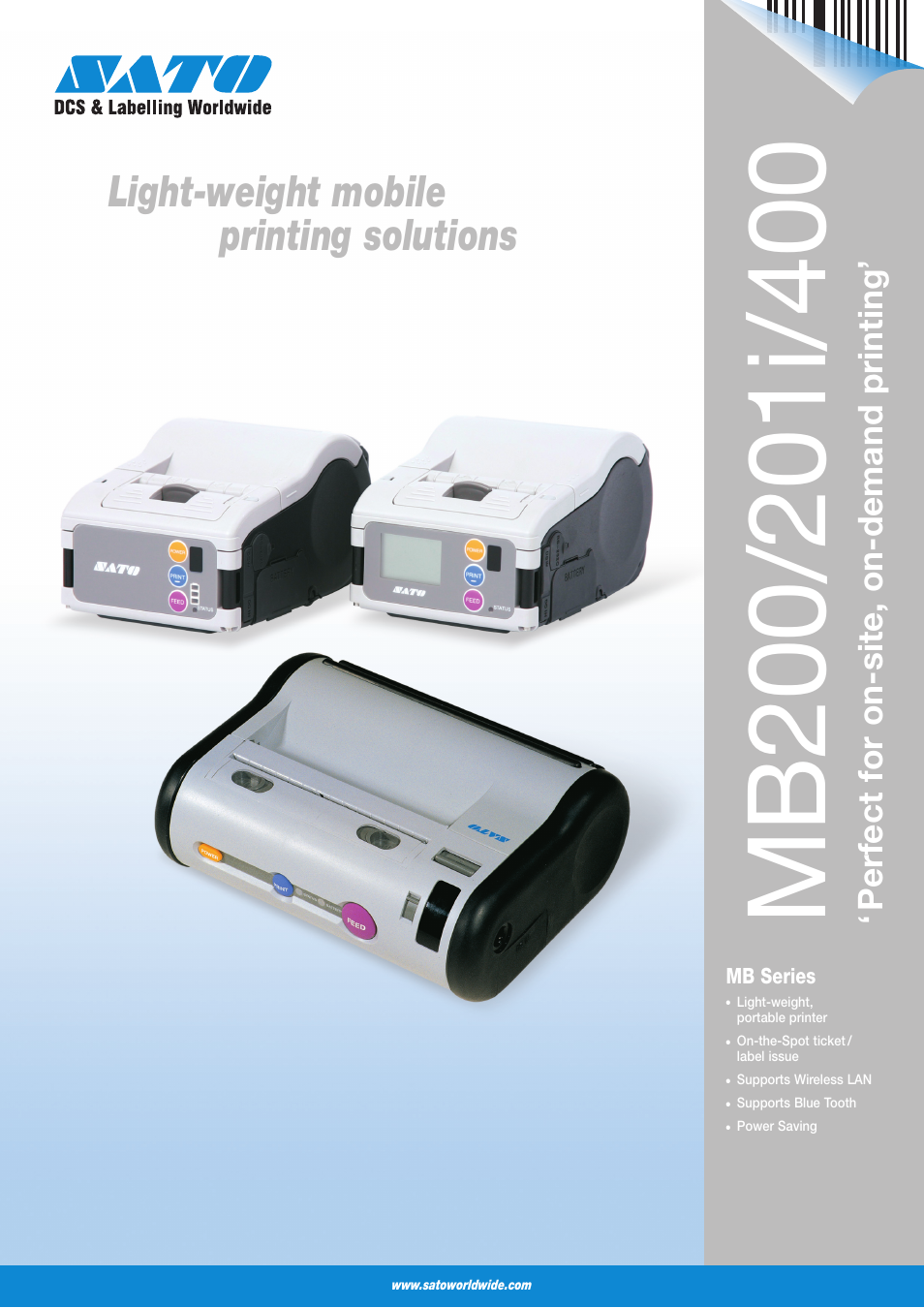 SATO CT 400 User Manual | 2 pages