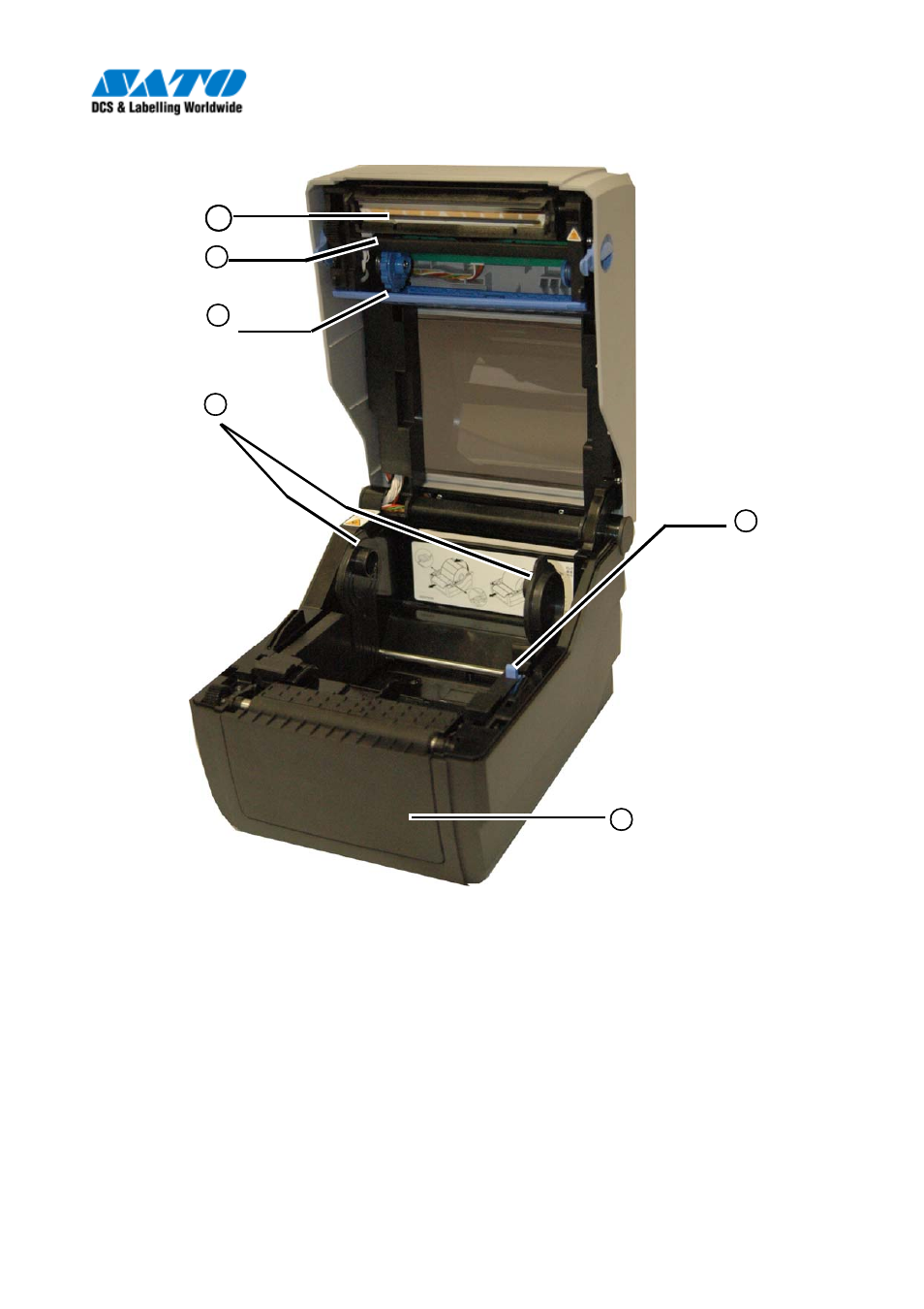 Printer interior | SATO CG 408 User Manual | Page 15 / 39