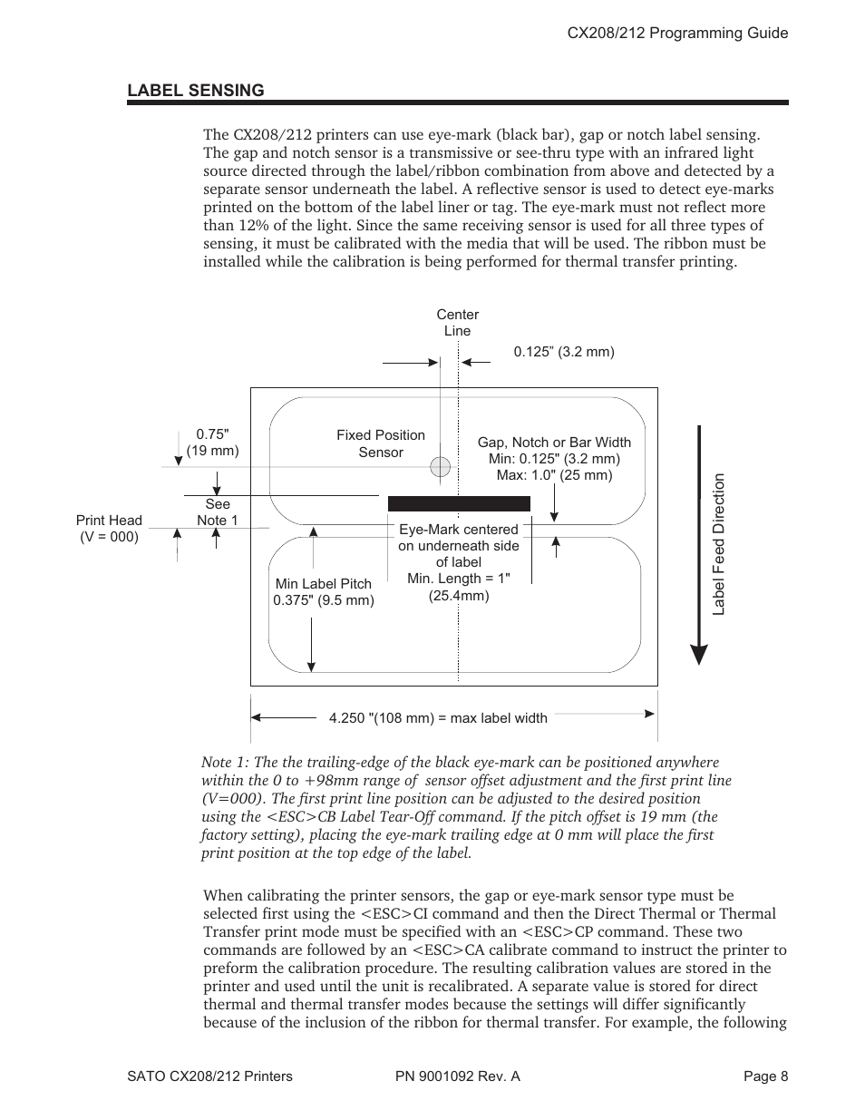 SATO CX208/212 User Manual | Page 12 / 104