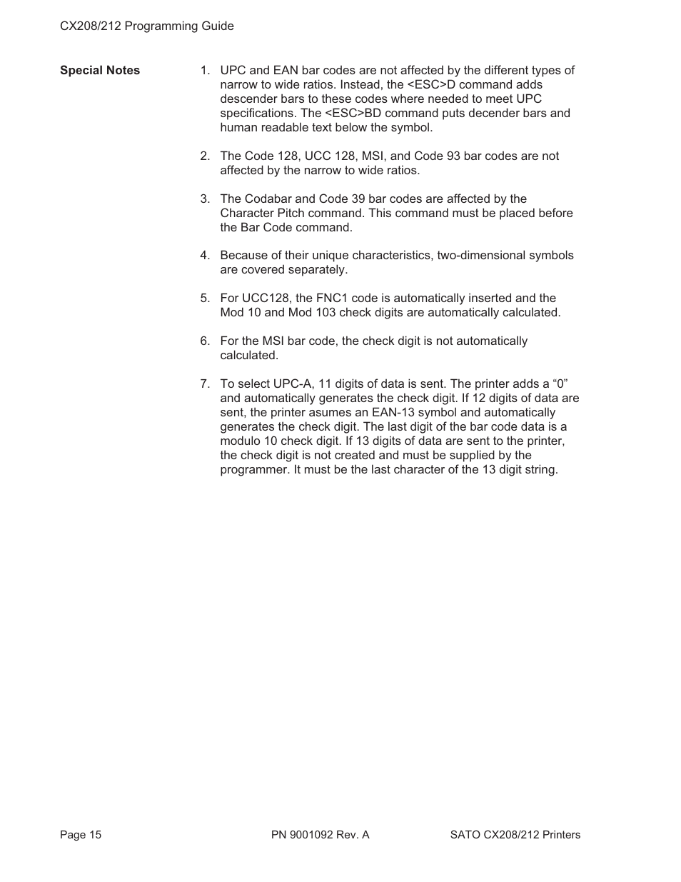 SATO CX208/212 User Manual | Page 19 / 104