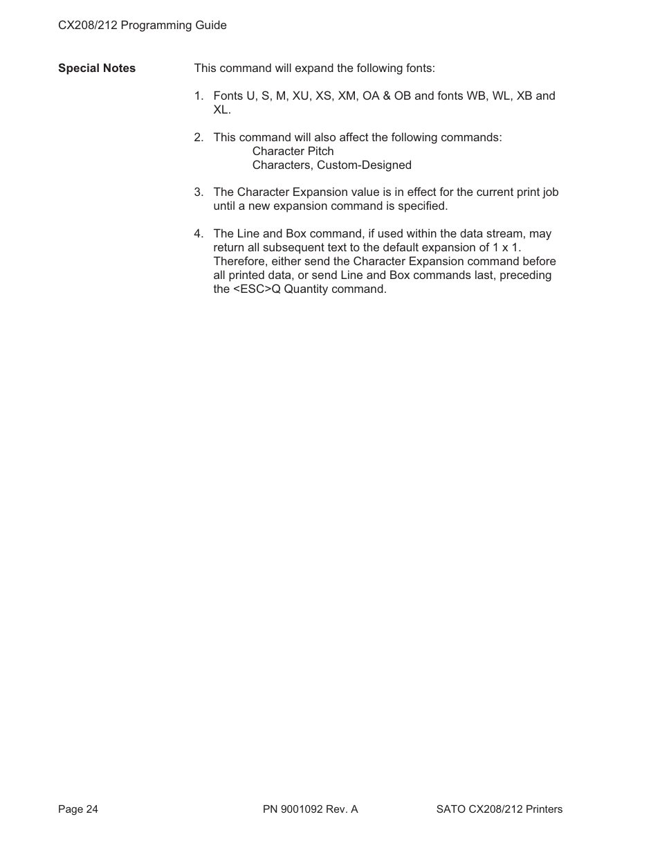 SATO CX208/212 User Manual | Page 28 / 104