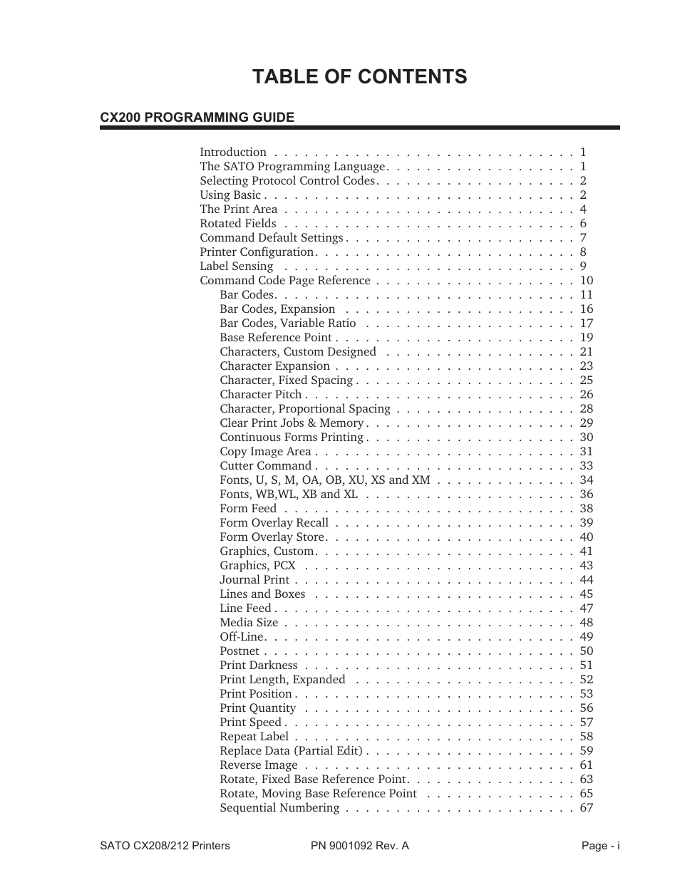 SATO CX208/212 User Manual | Page 3 / 104