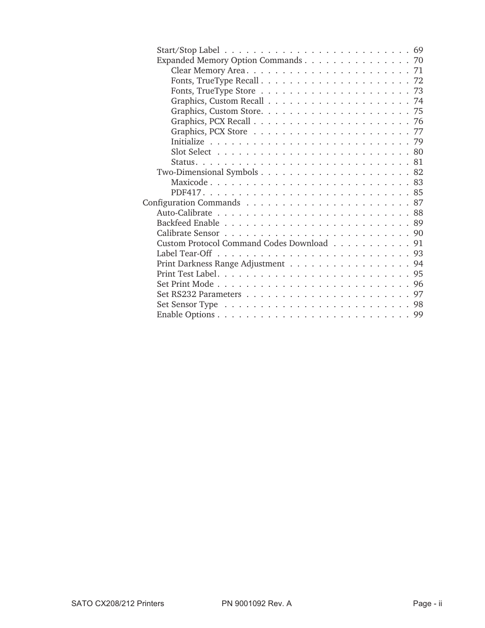 SATO CX208/212 User Manual | Page 4 / 104