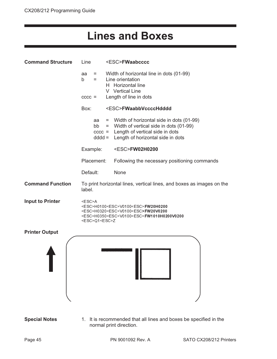 Lines and boxes | SATO CX208/212 User Manual | Page 49 / 104