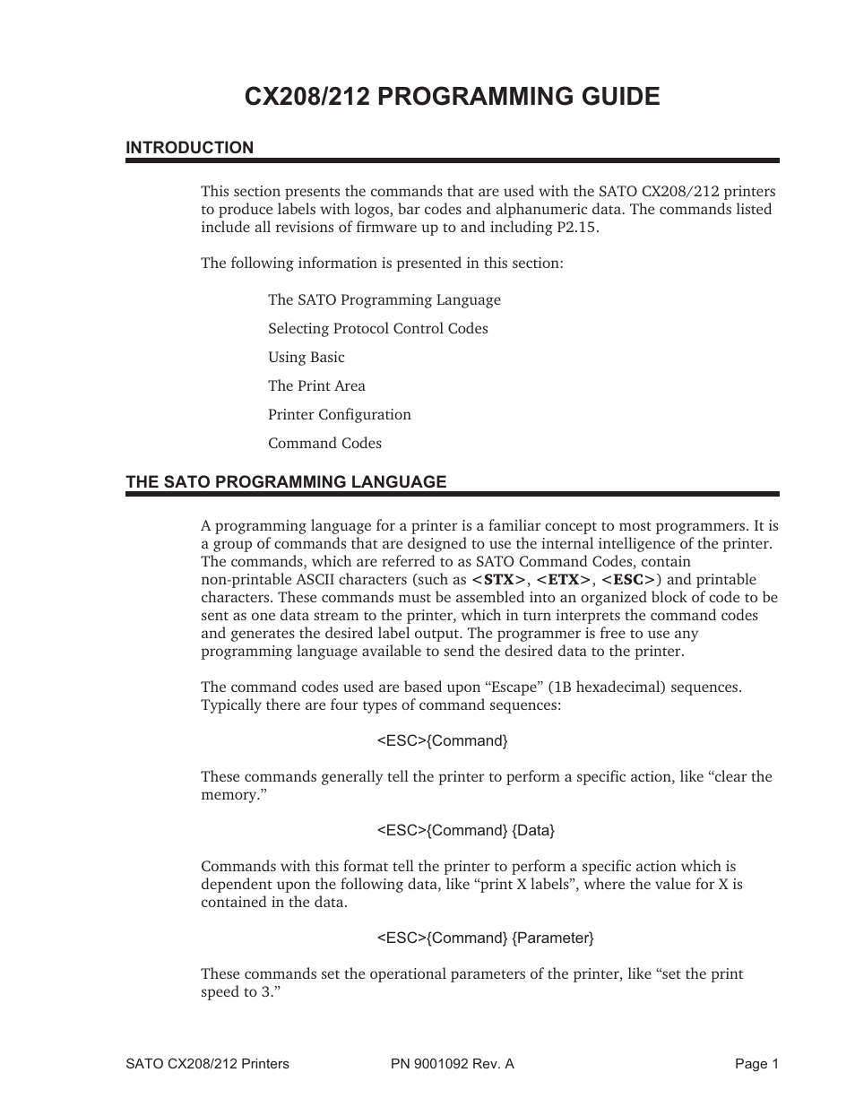 SATO CX208/212 User Manual | Page 5 / 104