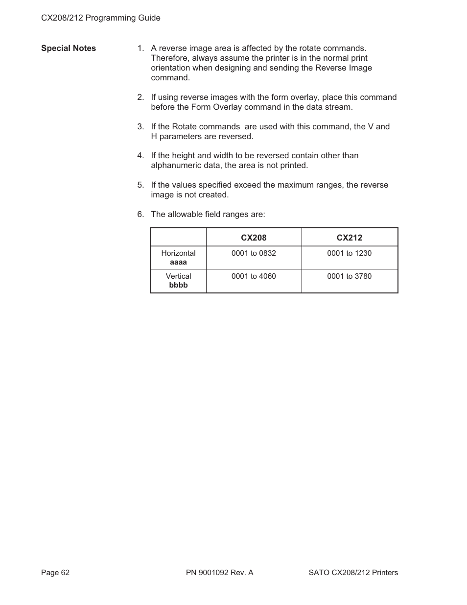 SATO CX208/212 User Manual | Page 66 / 104
