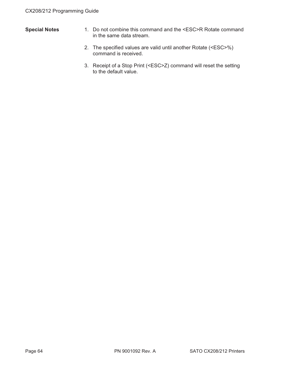 SATO CX208/212 User Manual | Page 68 / 104