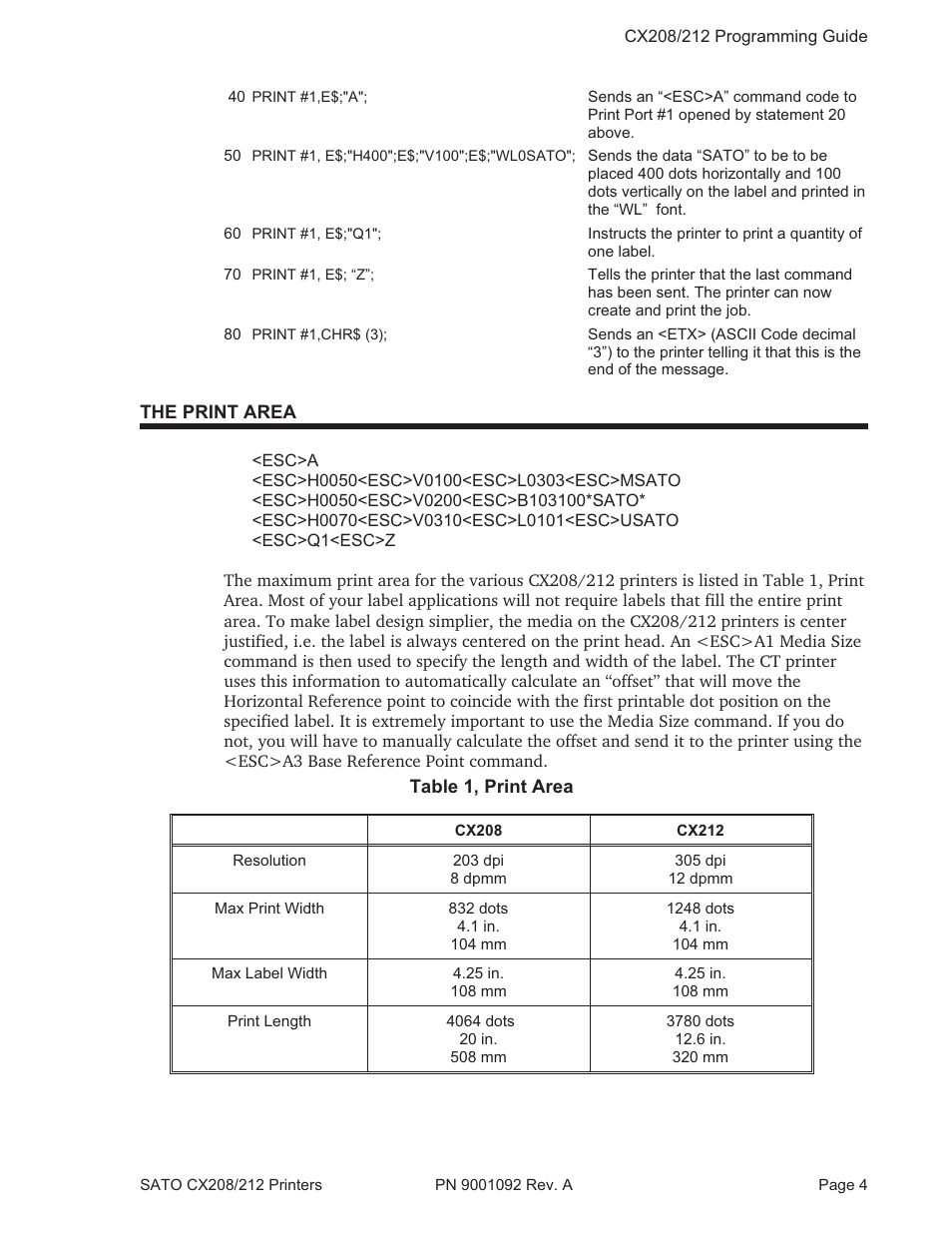 SATO CX208/212 User Manual | Page 8 / 104