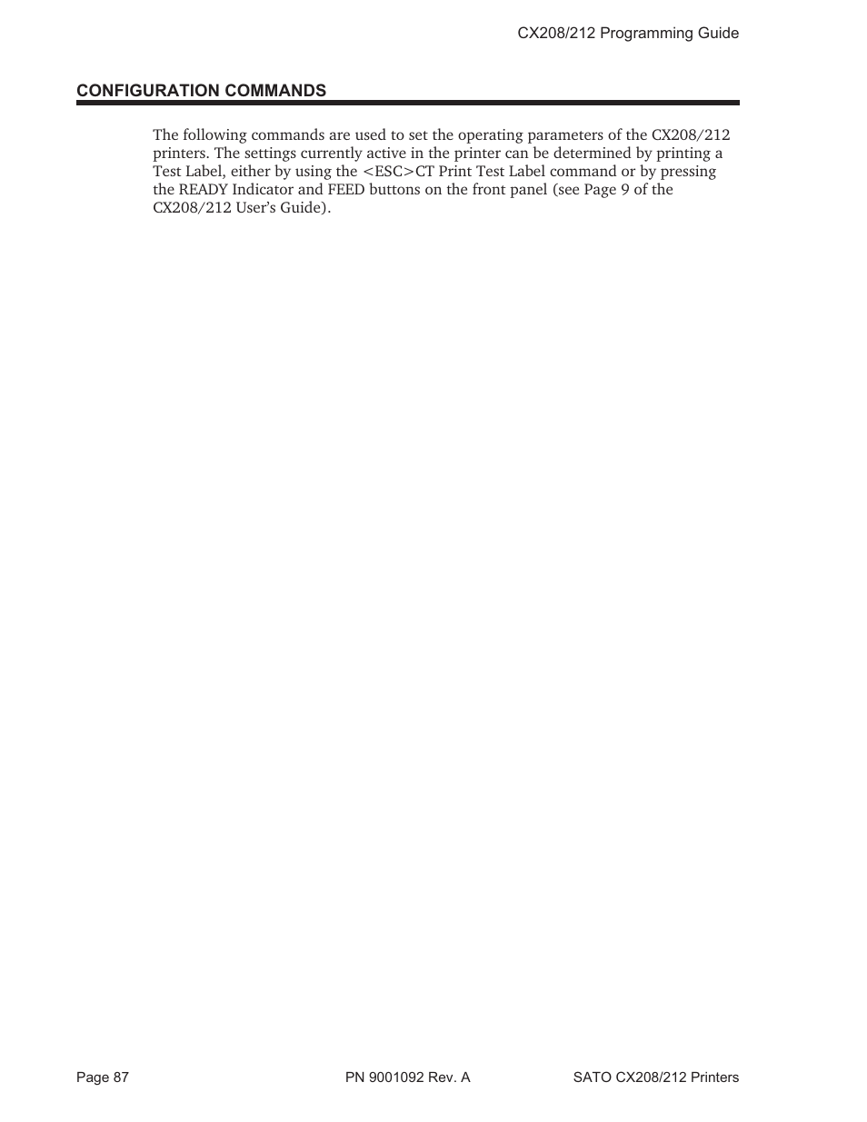 SATO CX208/212 User Manual | Page 91 / 104